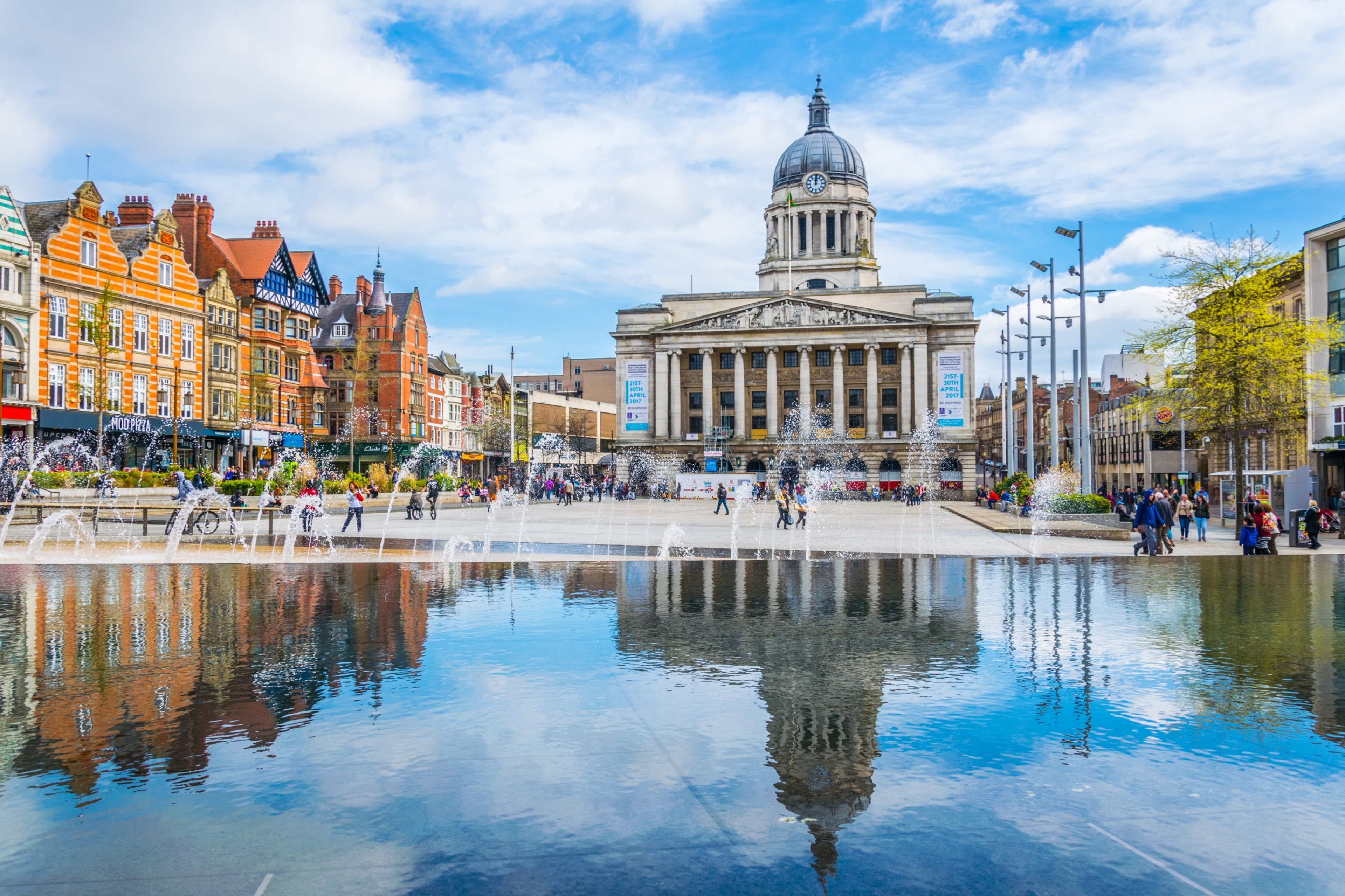 Old Market Square and the Council House in Nottingham city centre