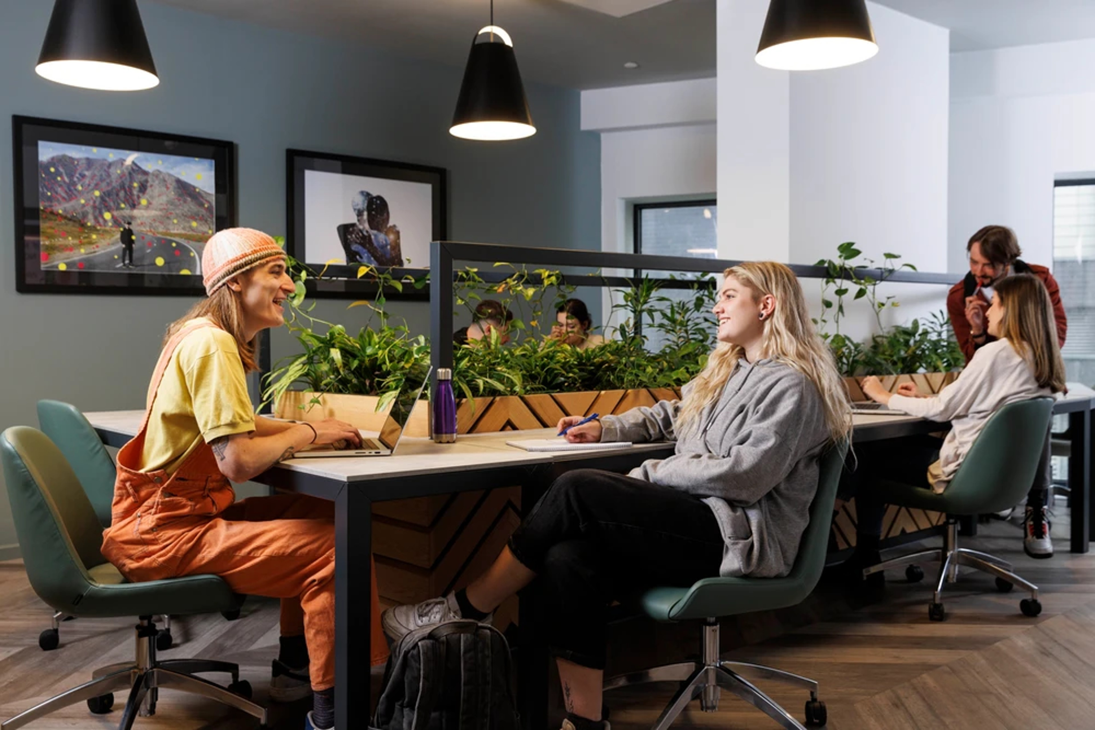 Students using the study room