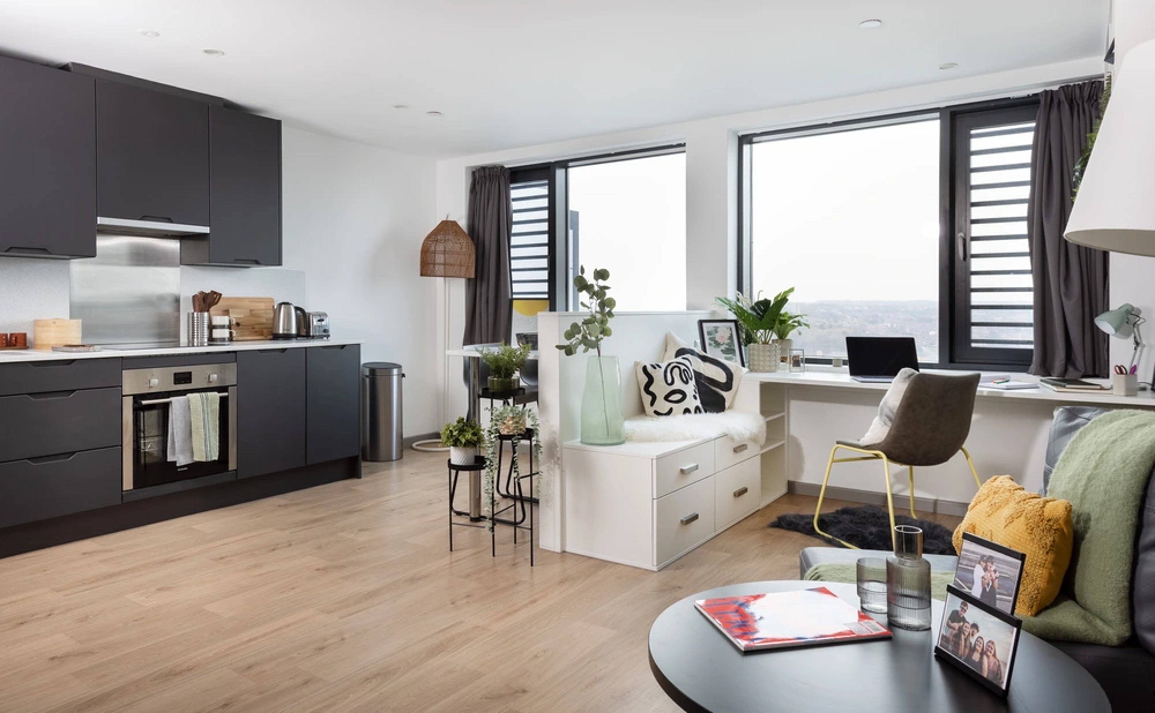 Living space in a Studio