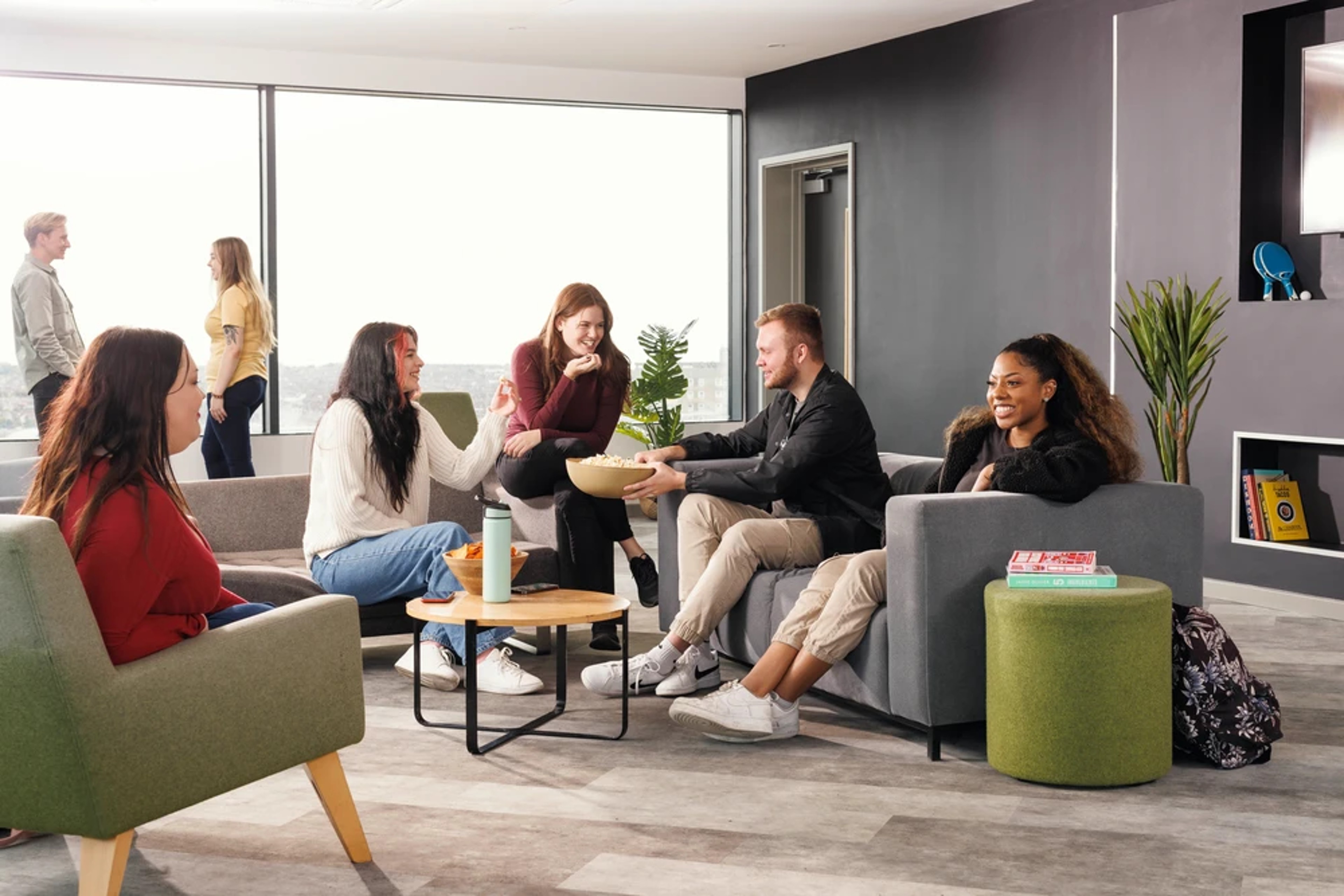 Students in the common room