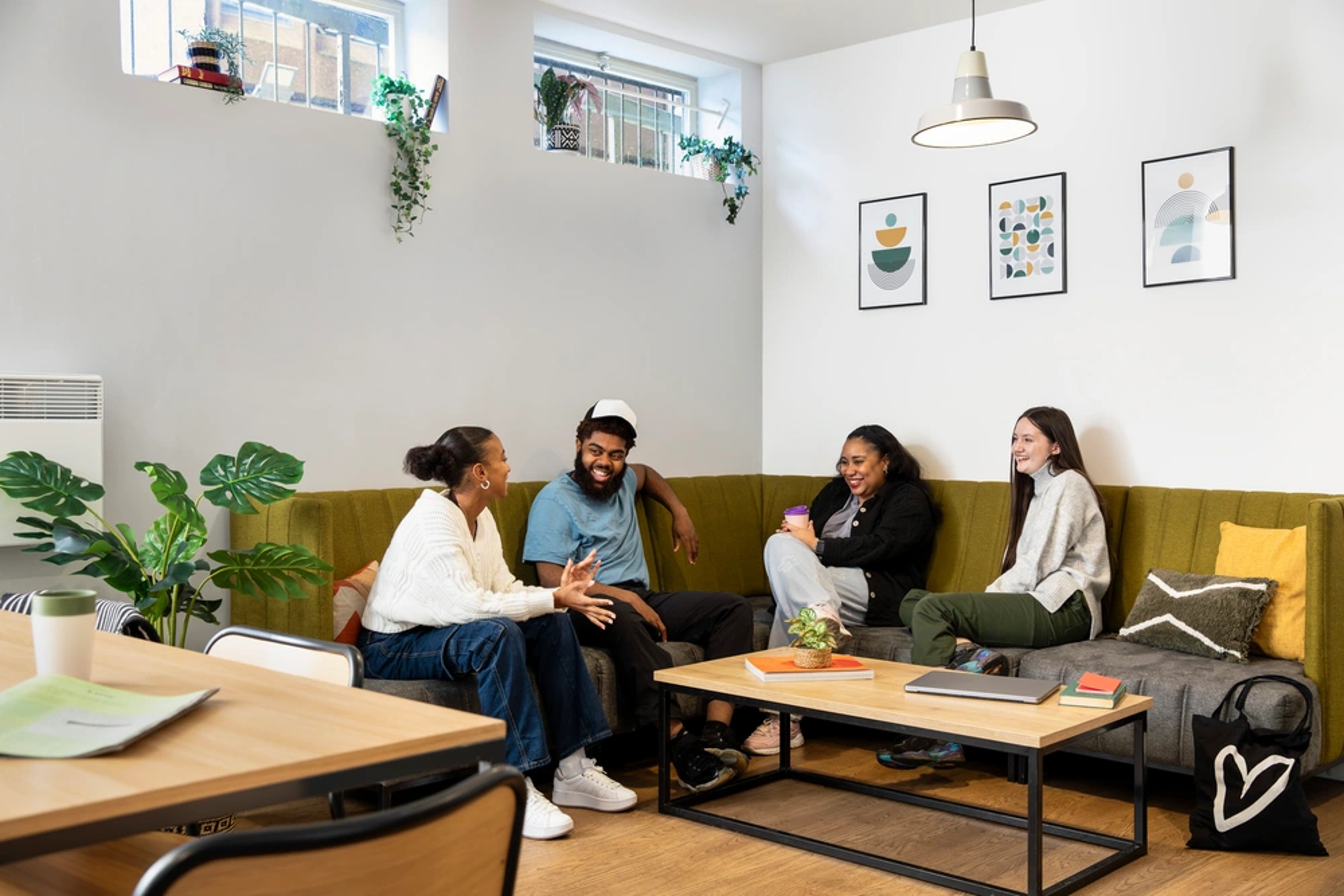 Students in common room at Marketgate
