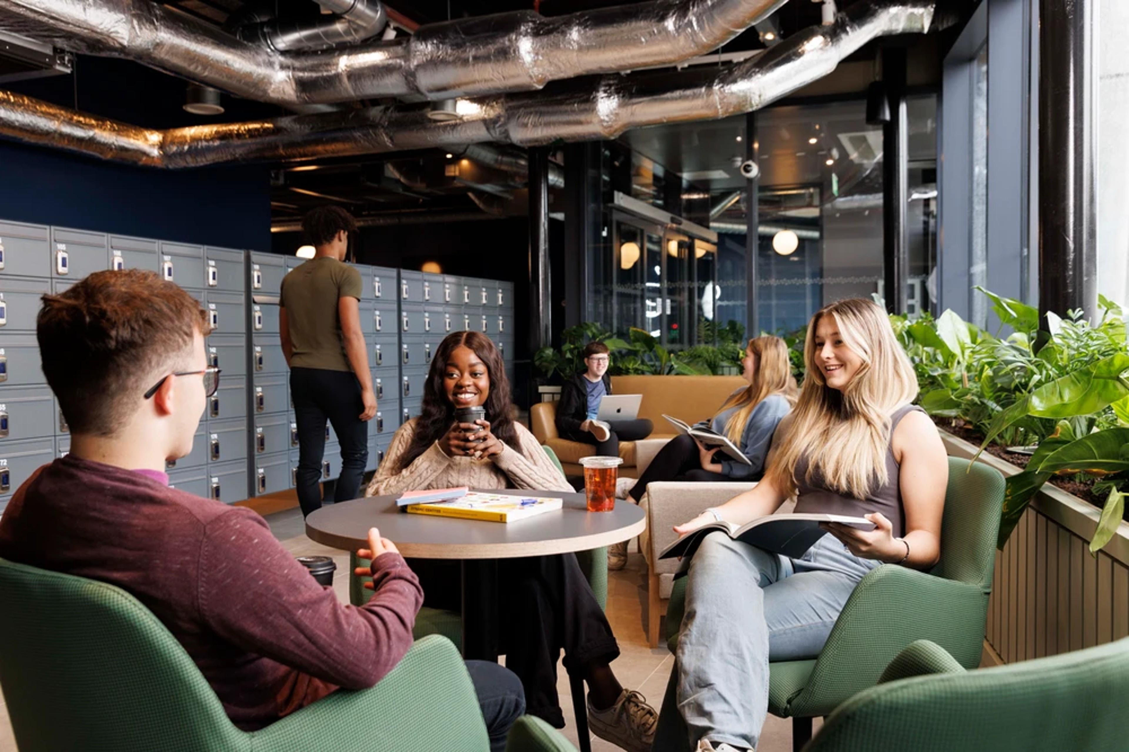 Students in the common room