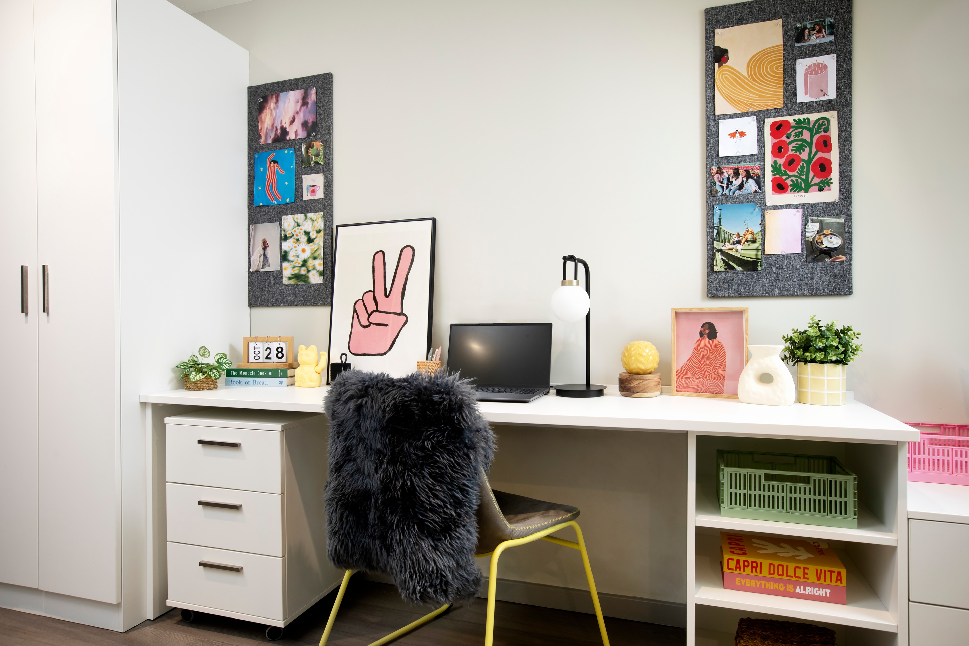 Study space in an accessible studio room
