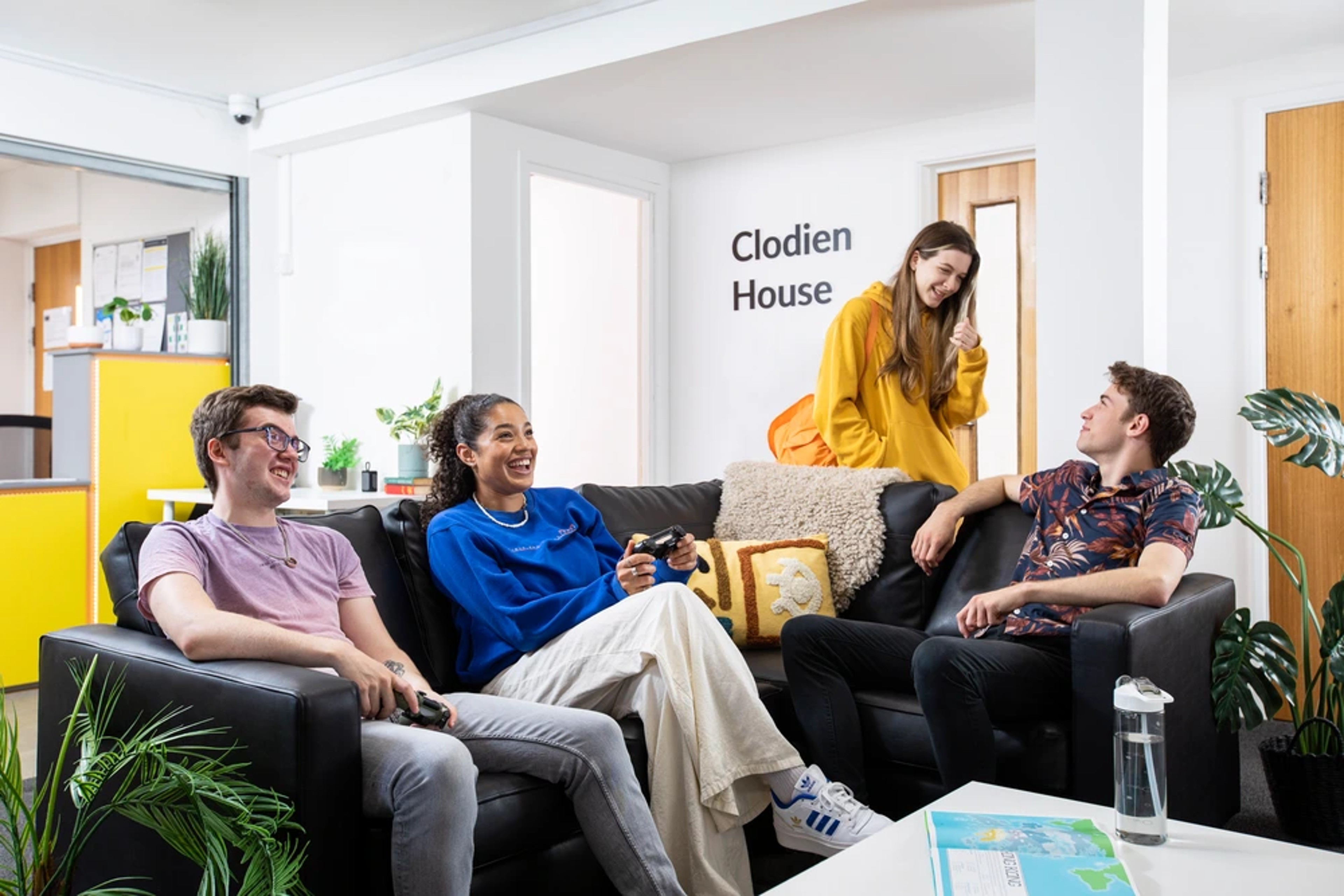 Students in the common room