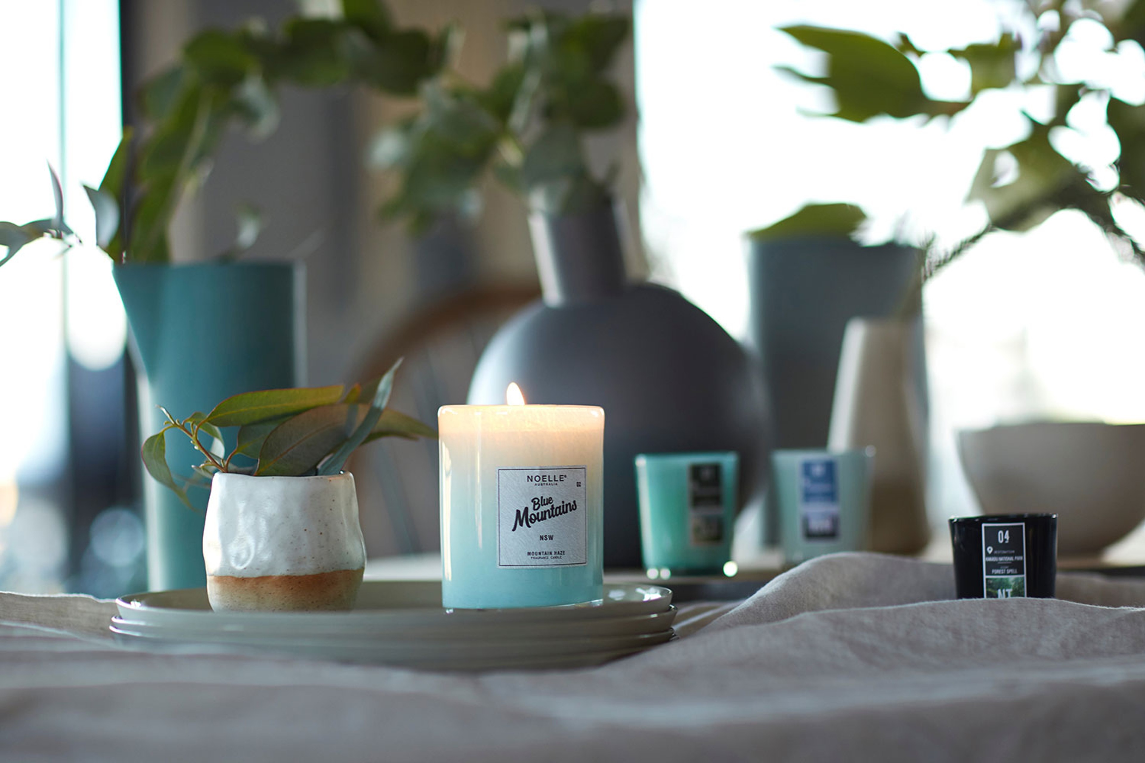 Photos of candles in someones room