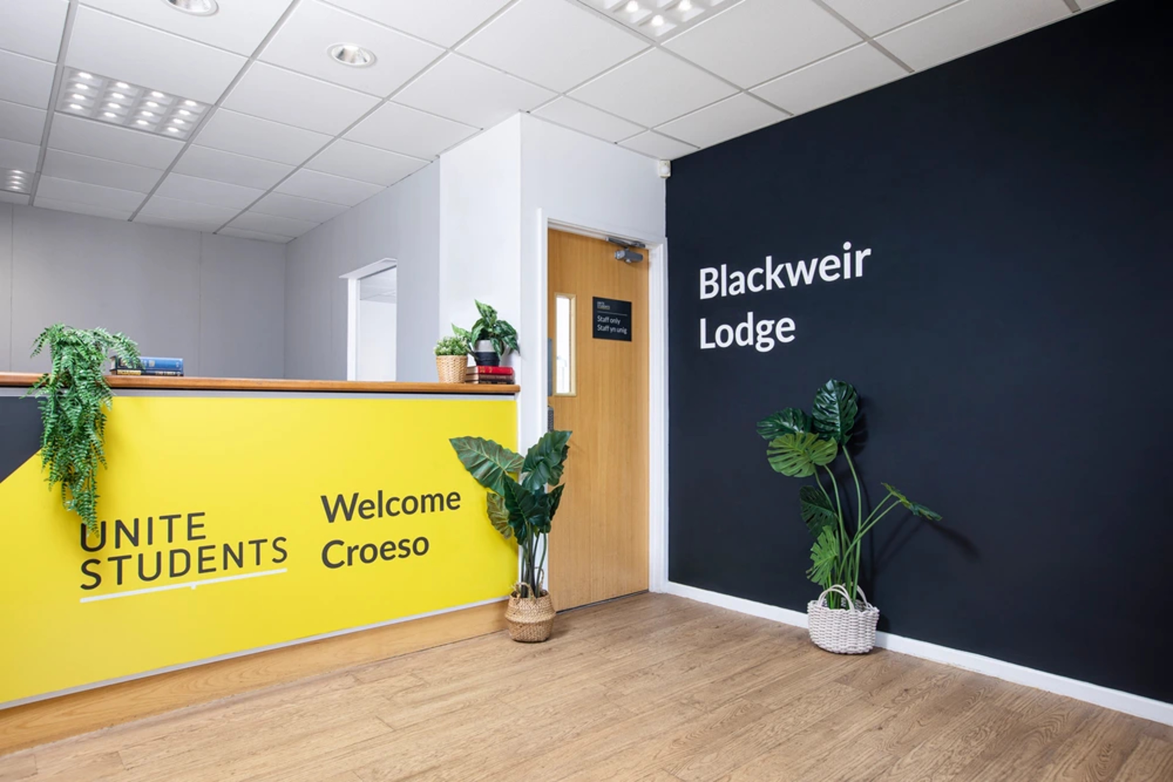 Reception area at Blackweir Lodge