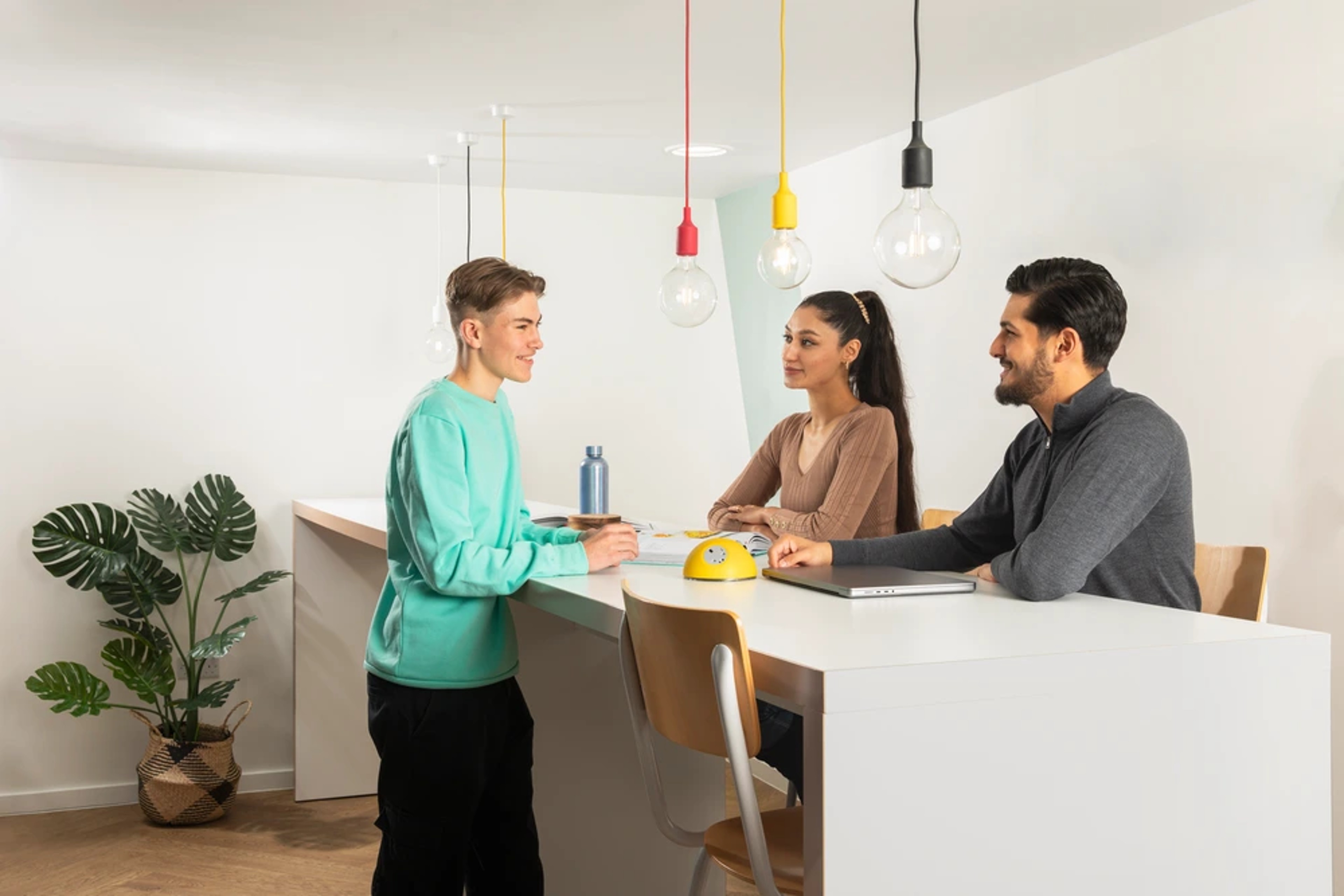 Students in study space