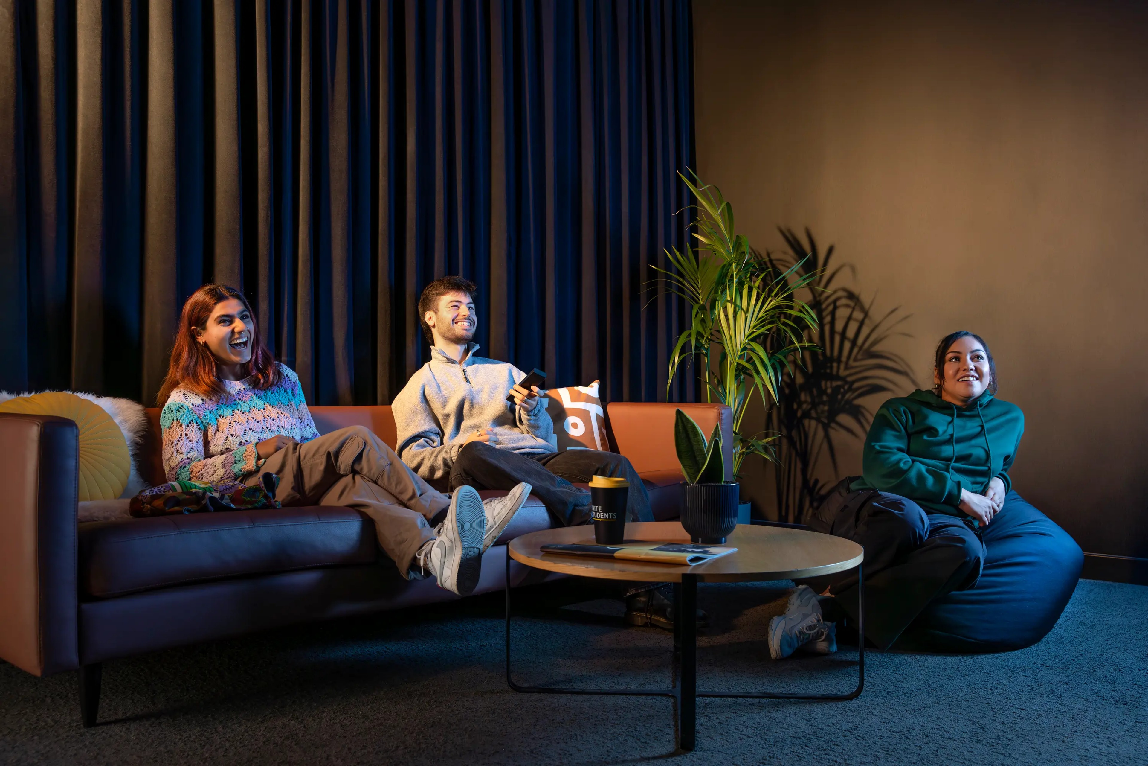 Students in cinema room