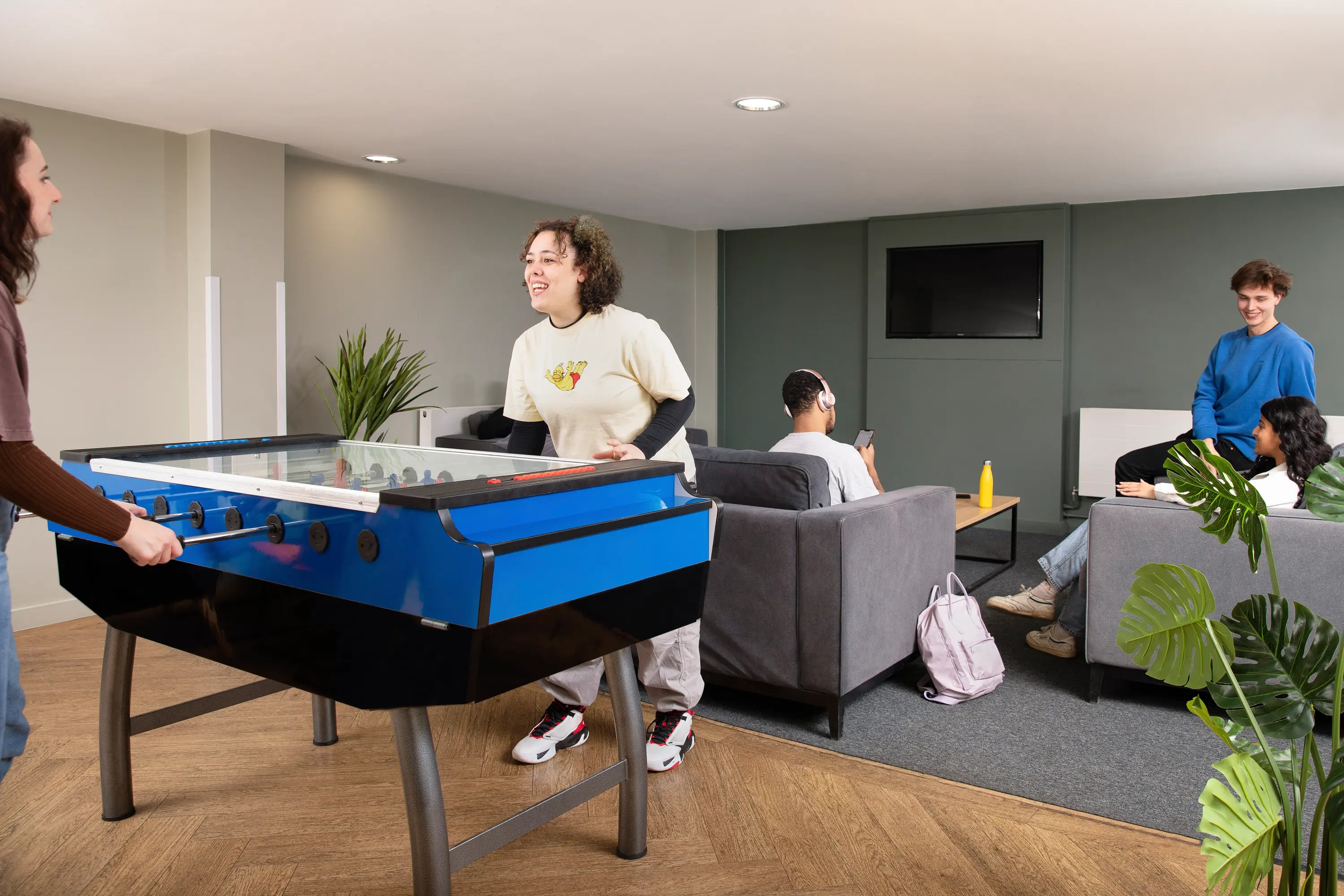 Students in games area at Mary Sturge