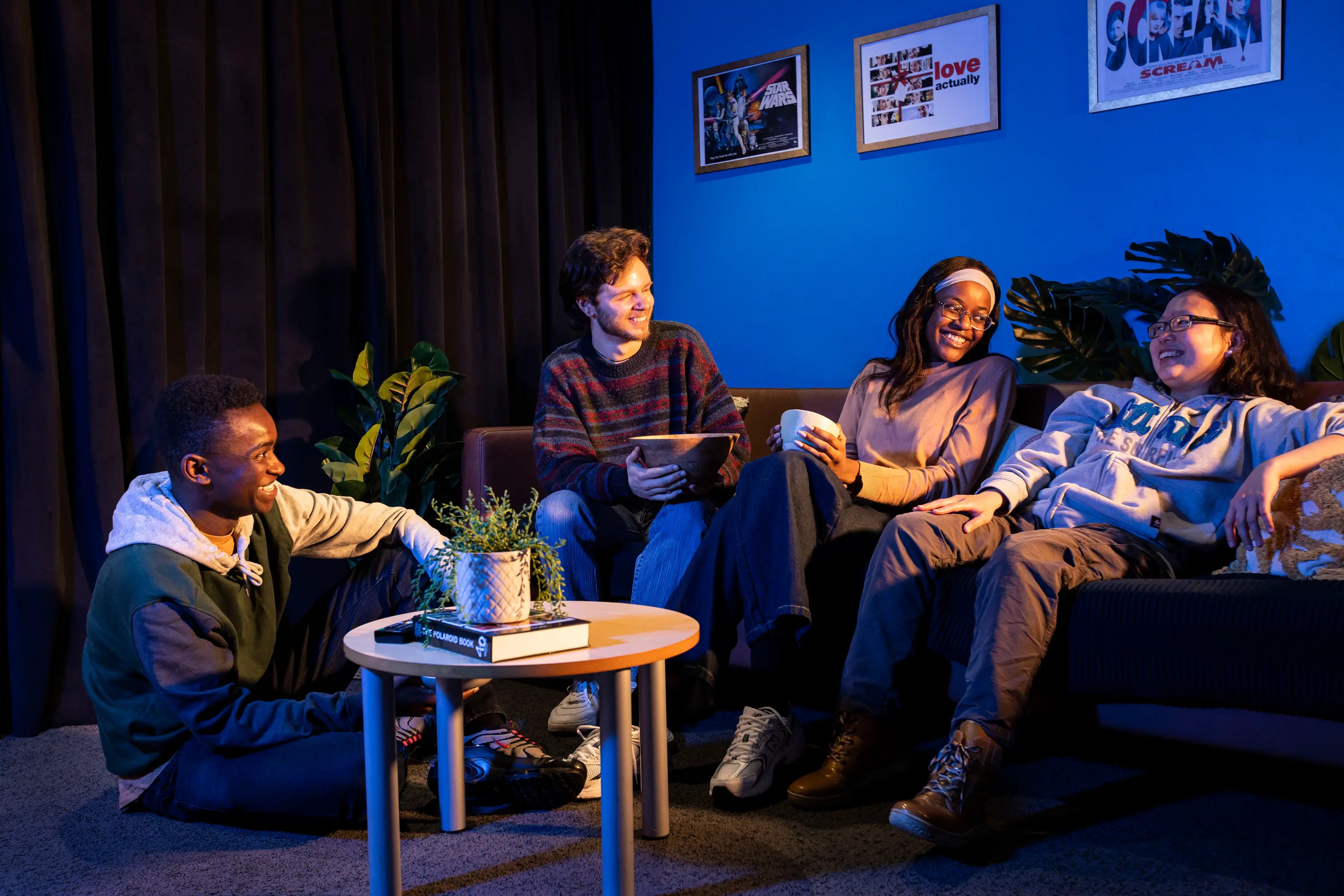 Students in the cinema room