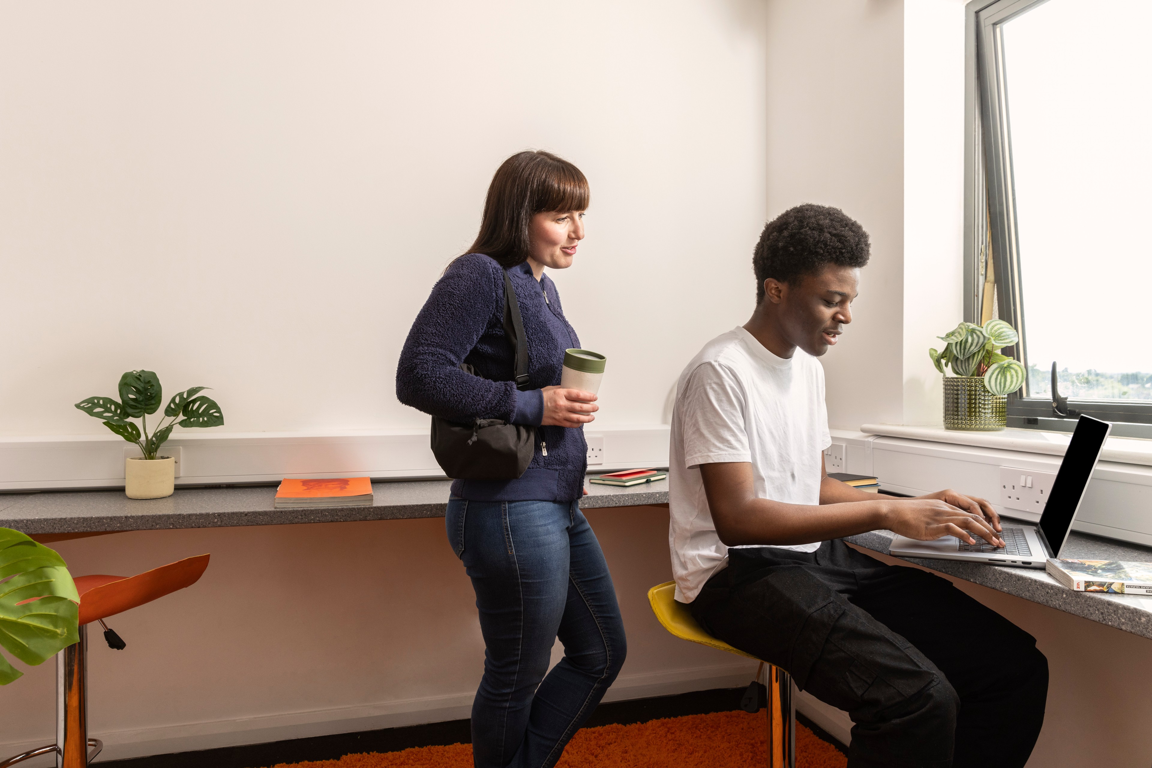 Students in the study space