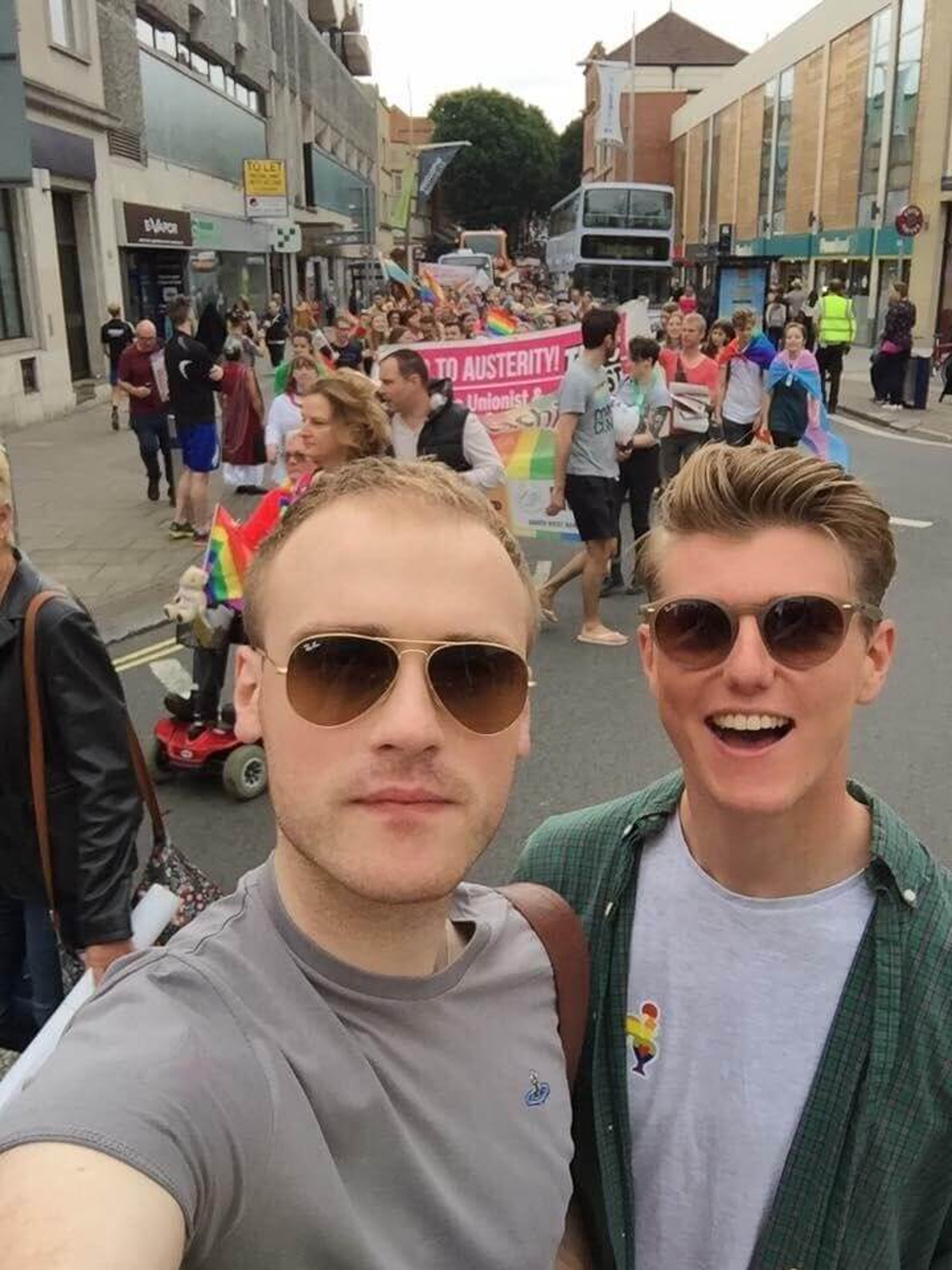 Photo of Danny and friend at Pride event
