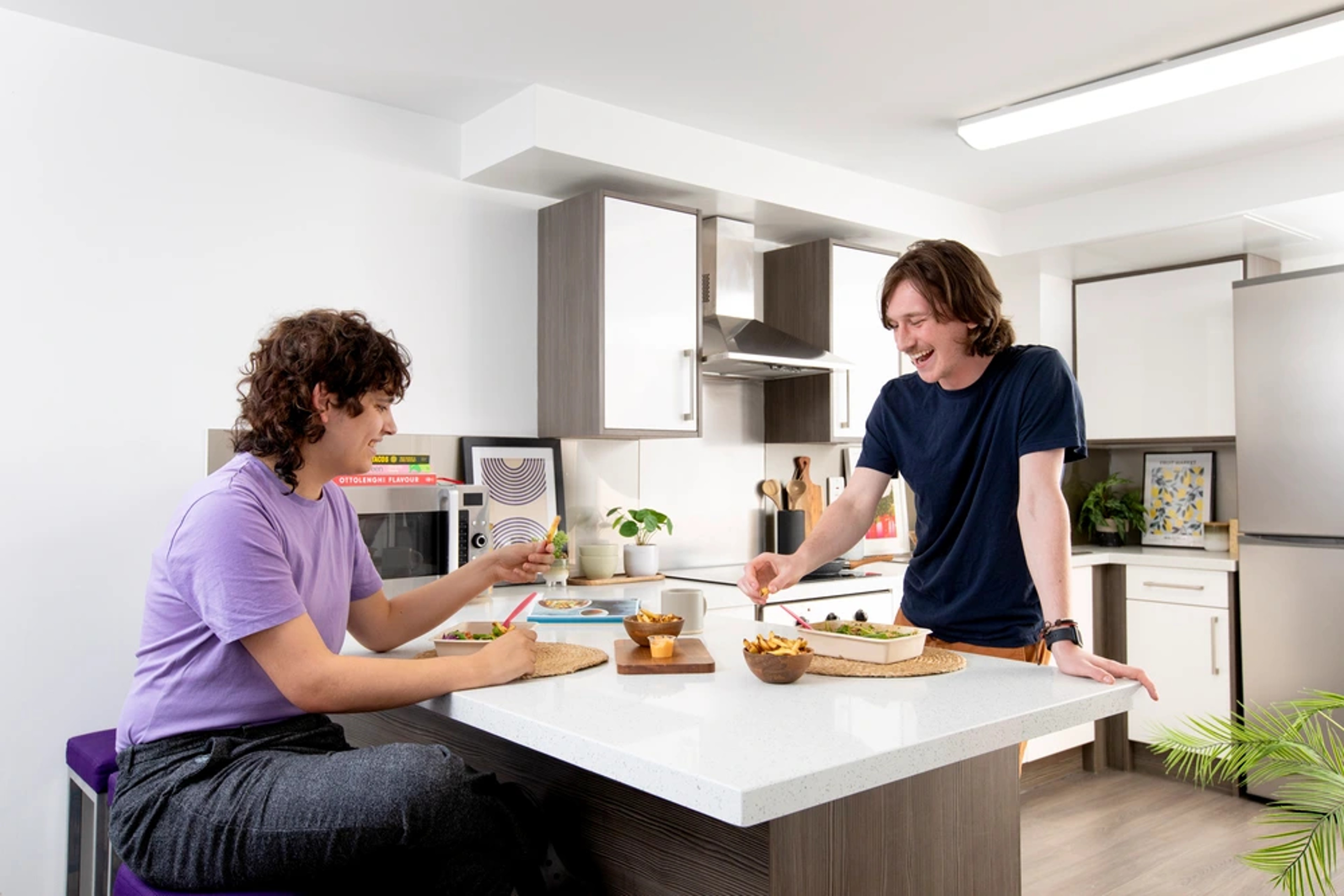 Shared kitchen in Ty Pont Haearn