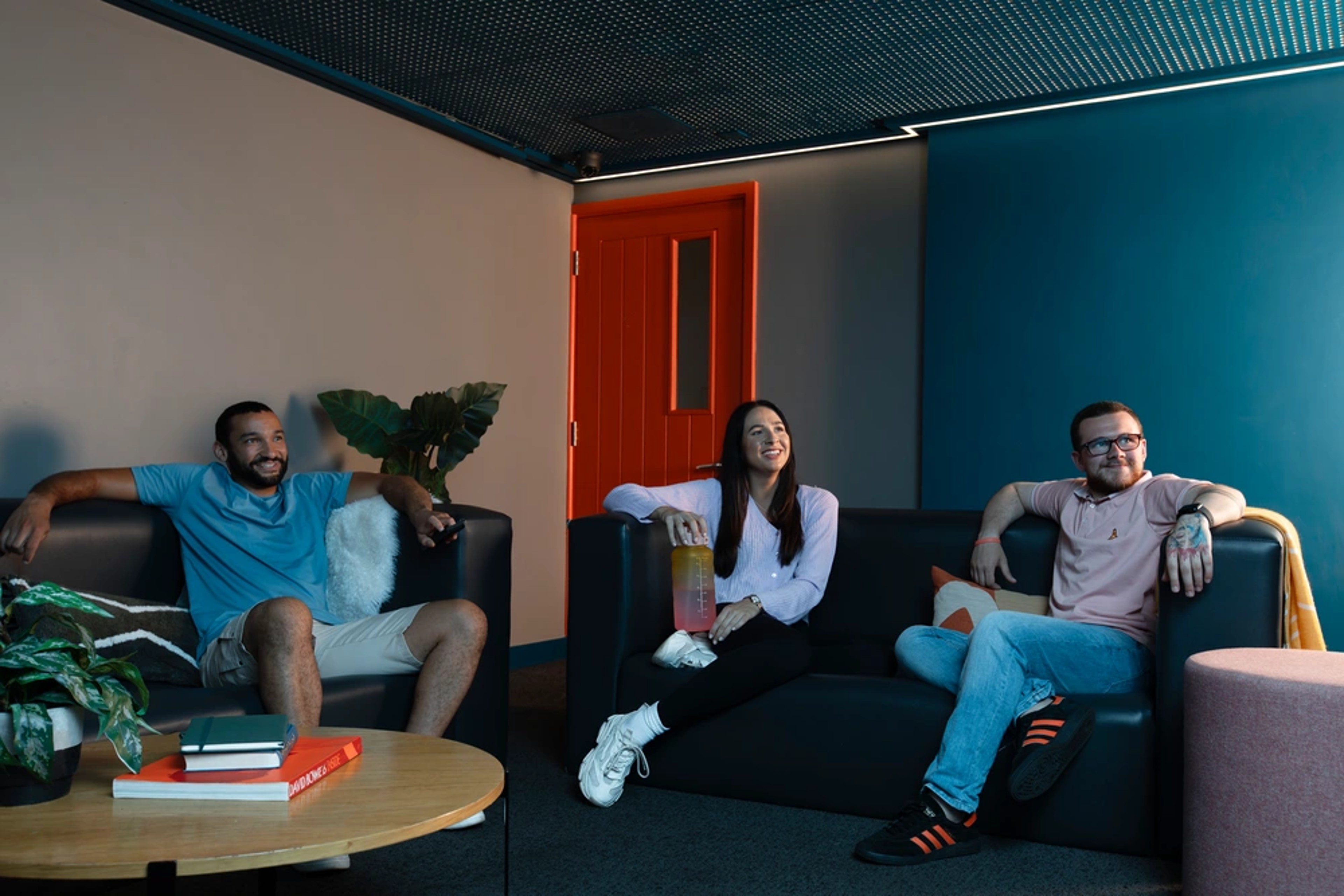 Students in the cinema room