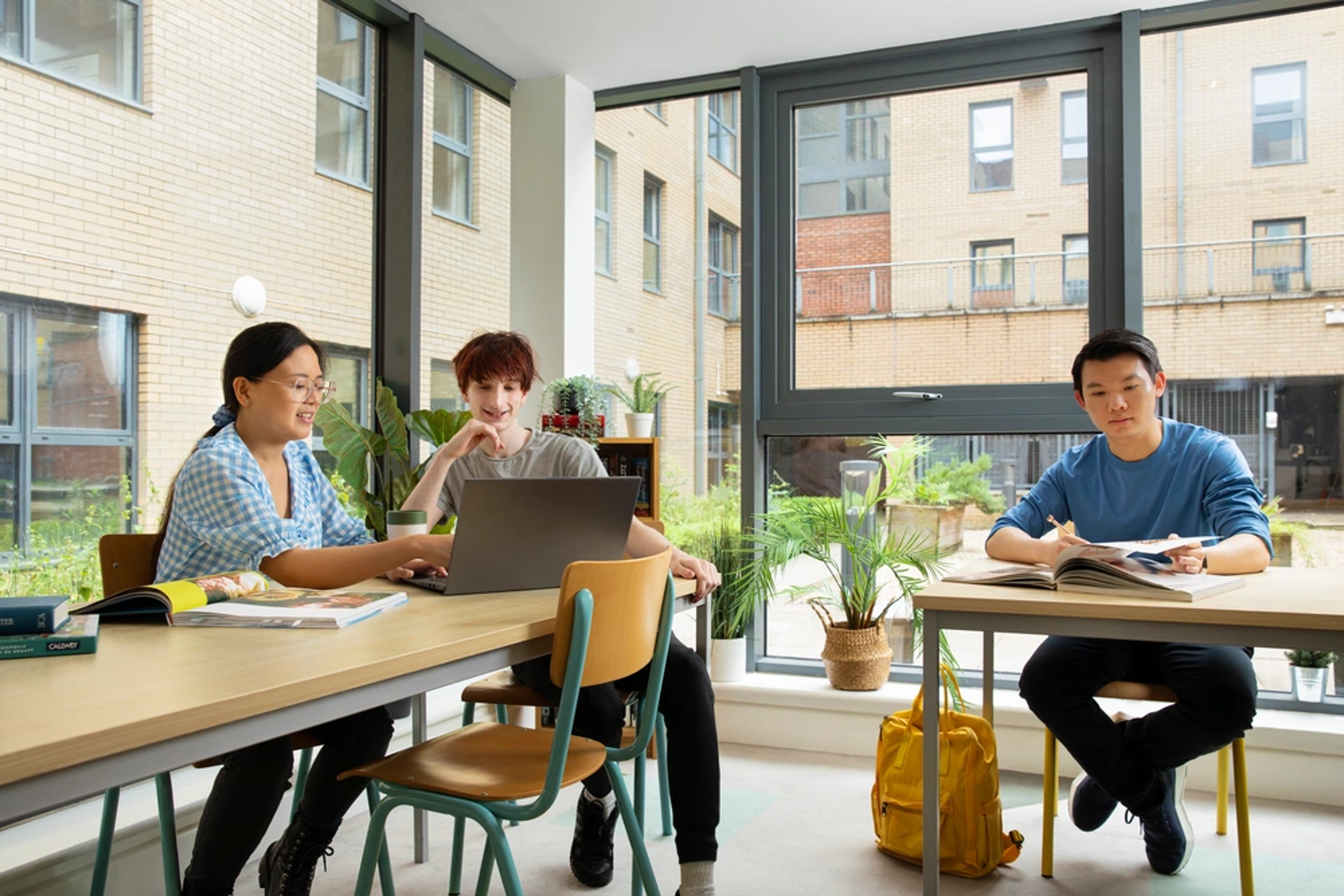 Students in the study area
