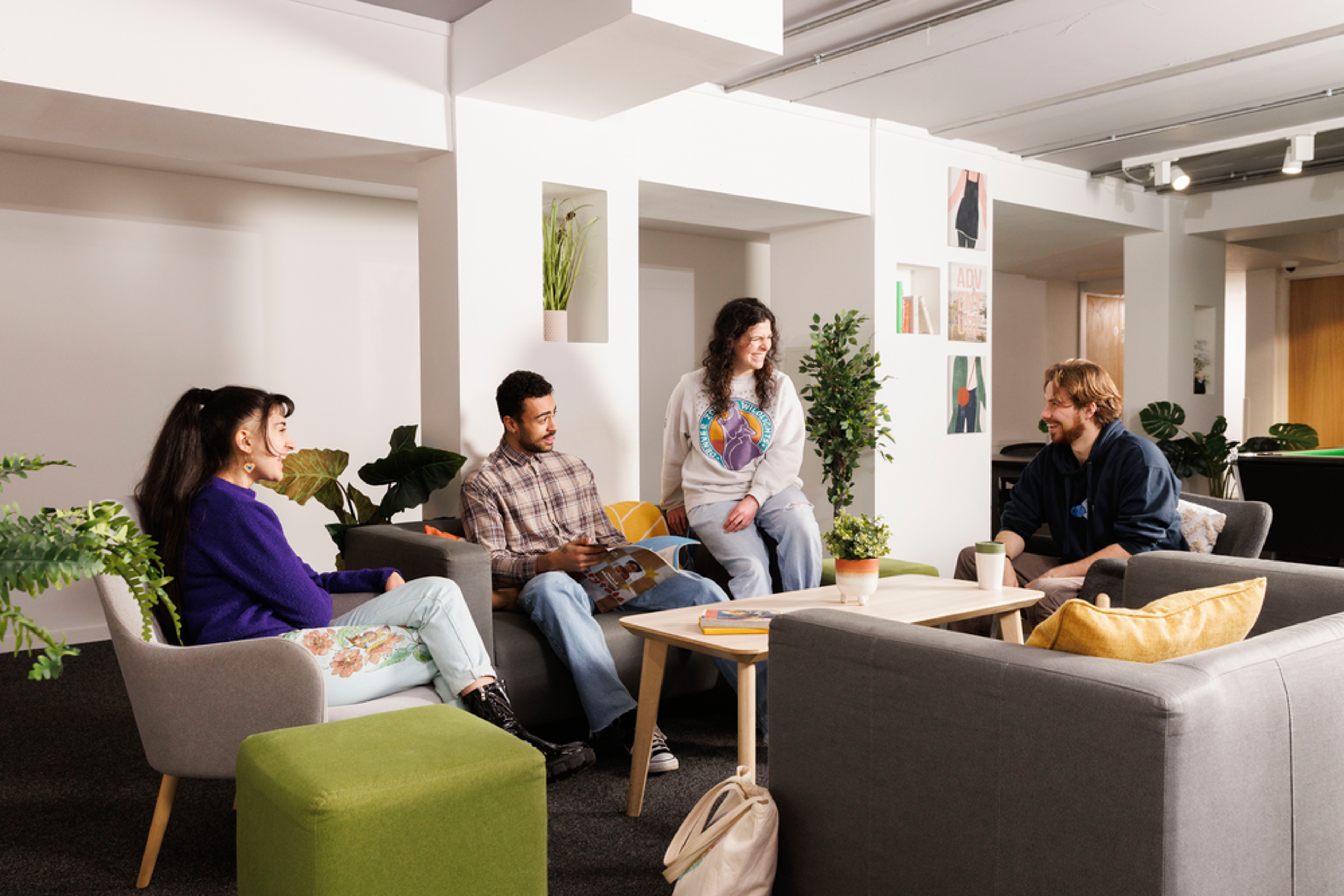 Students in the common room