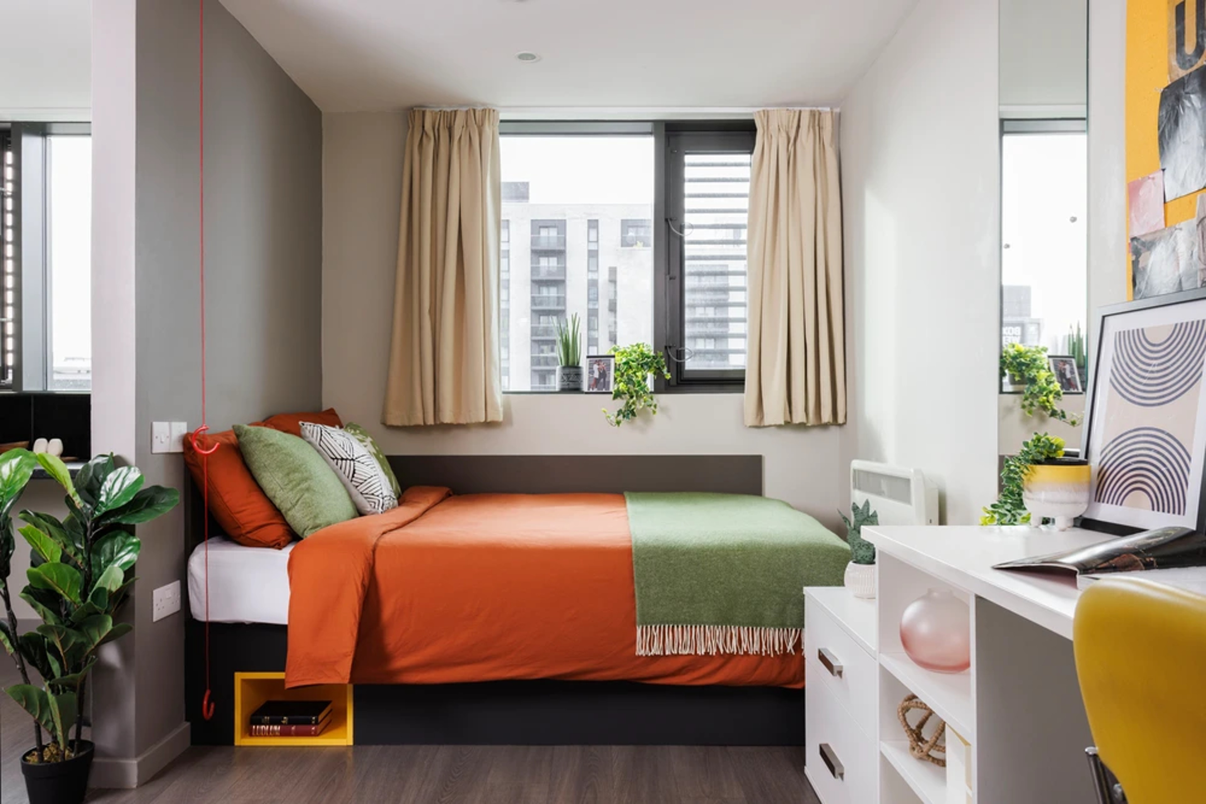 Bed in an Accessible Studio room