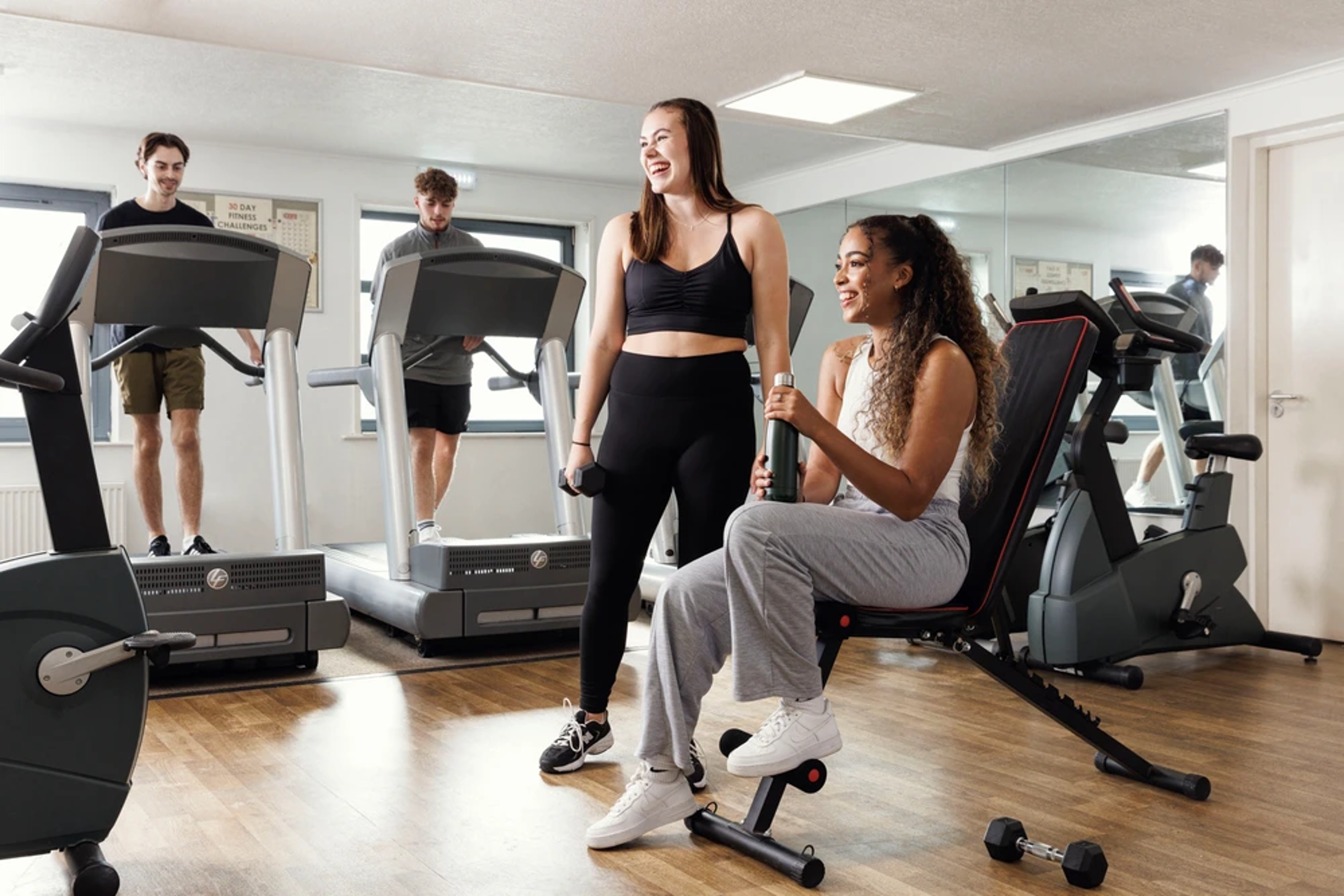 Students in the gym
