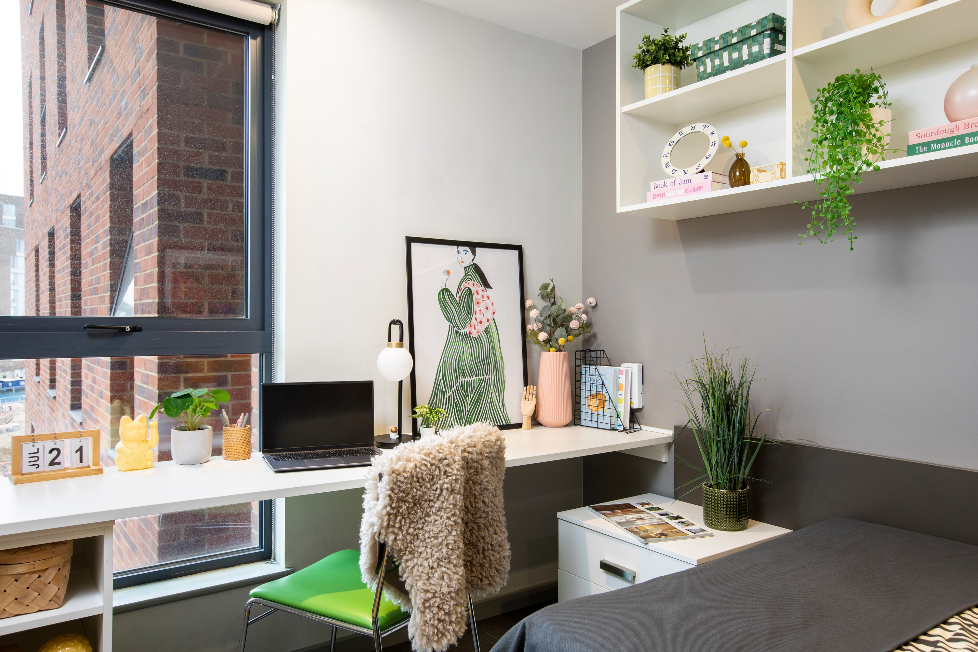 Study area in an en-suite room