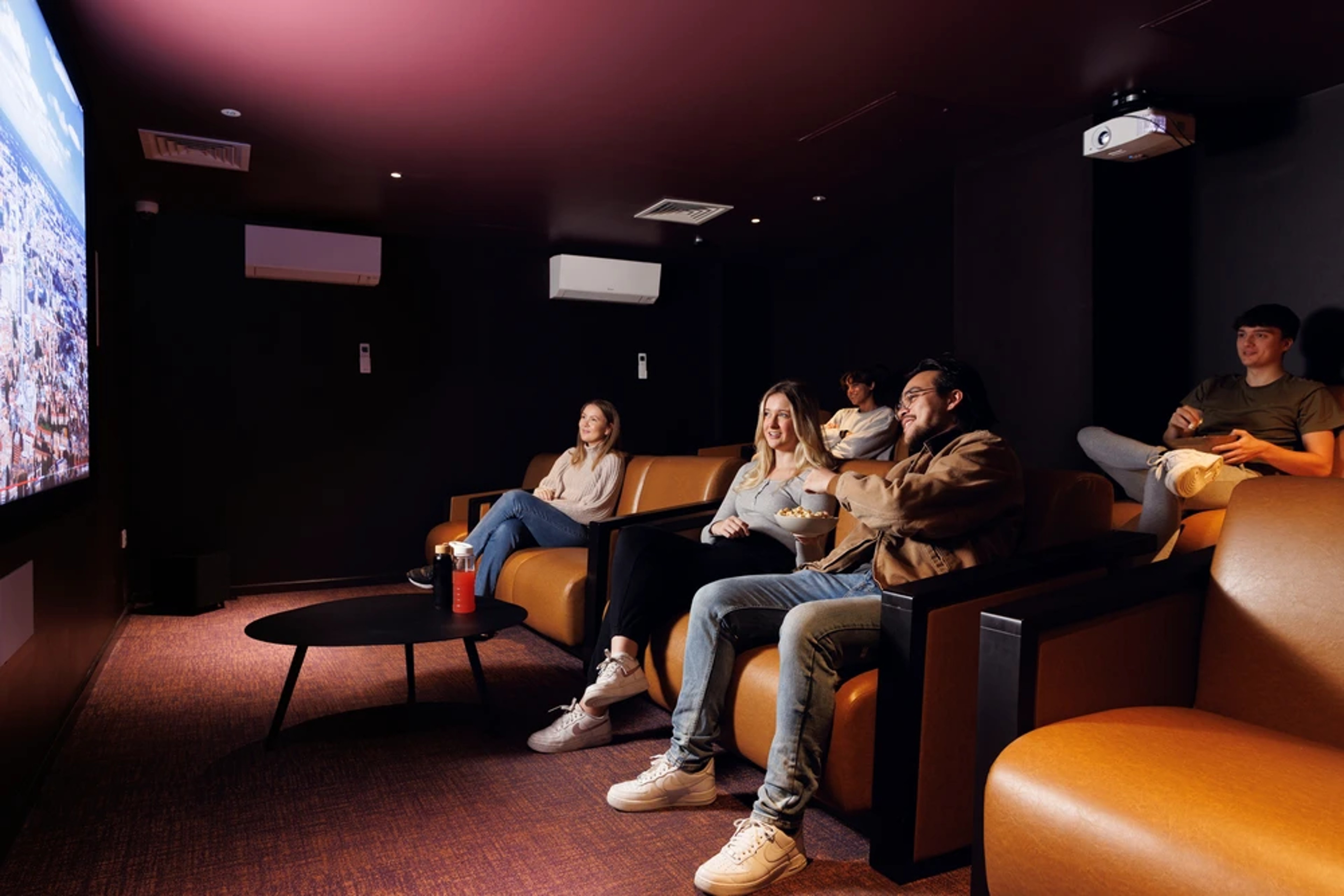 Students in the cinema room