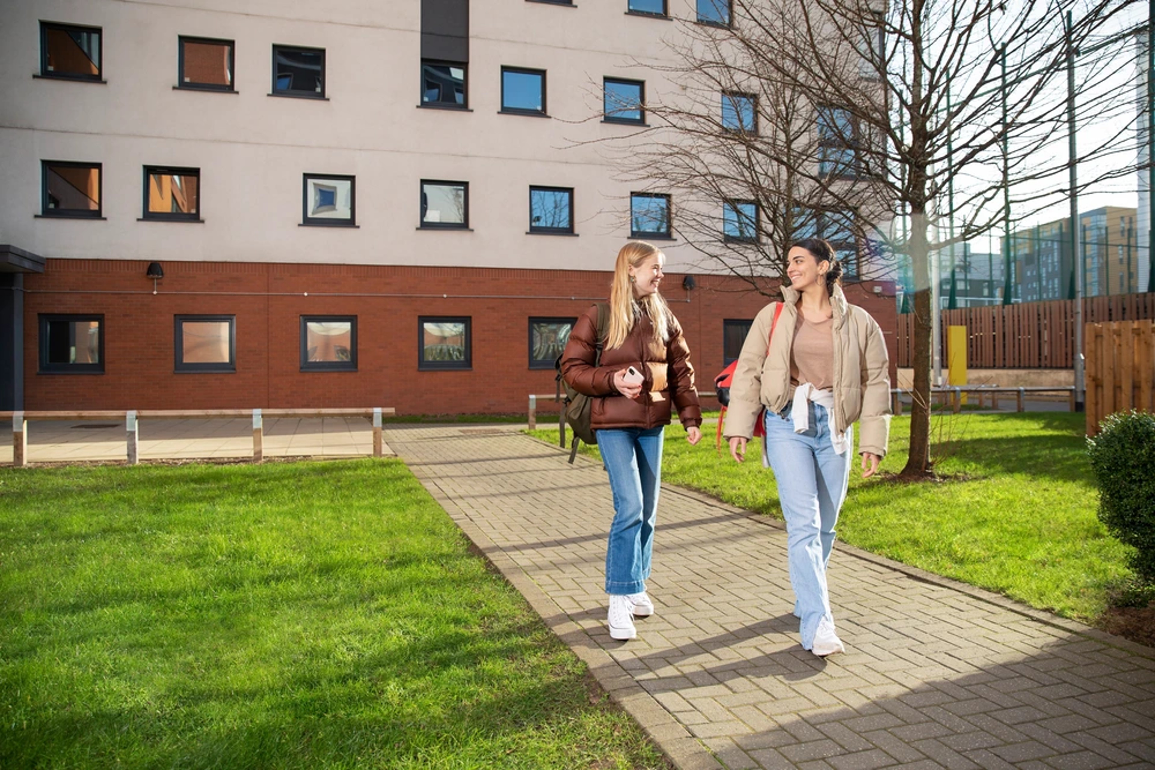 Students in the courtyard