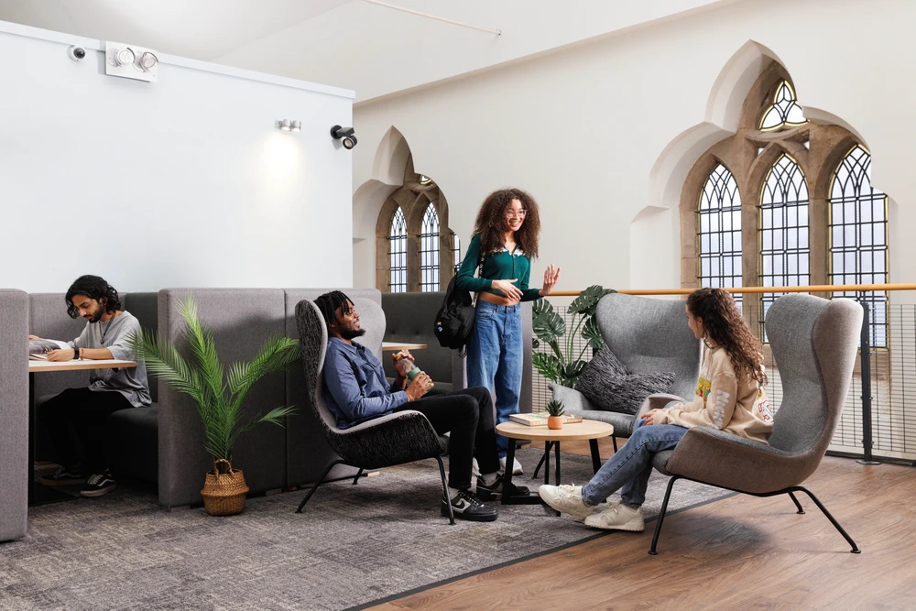 Students in the study area