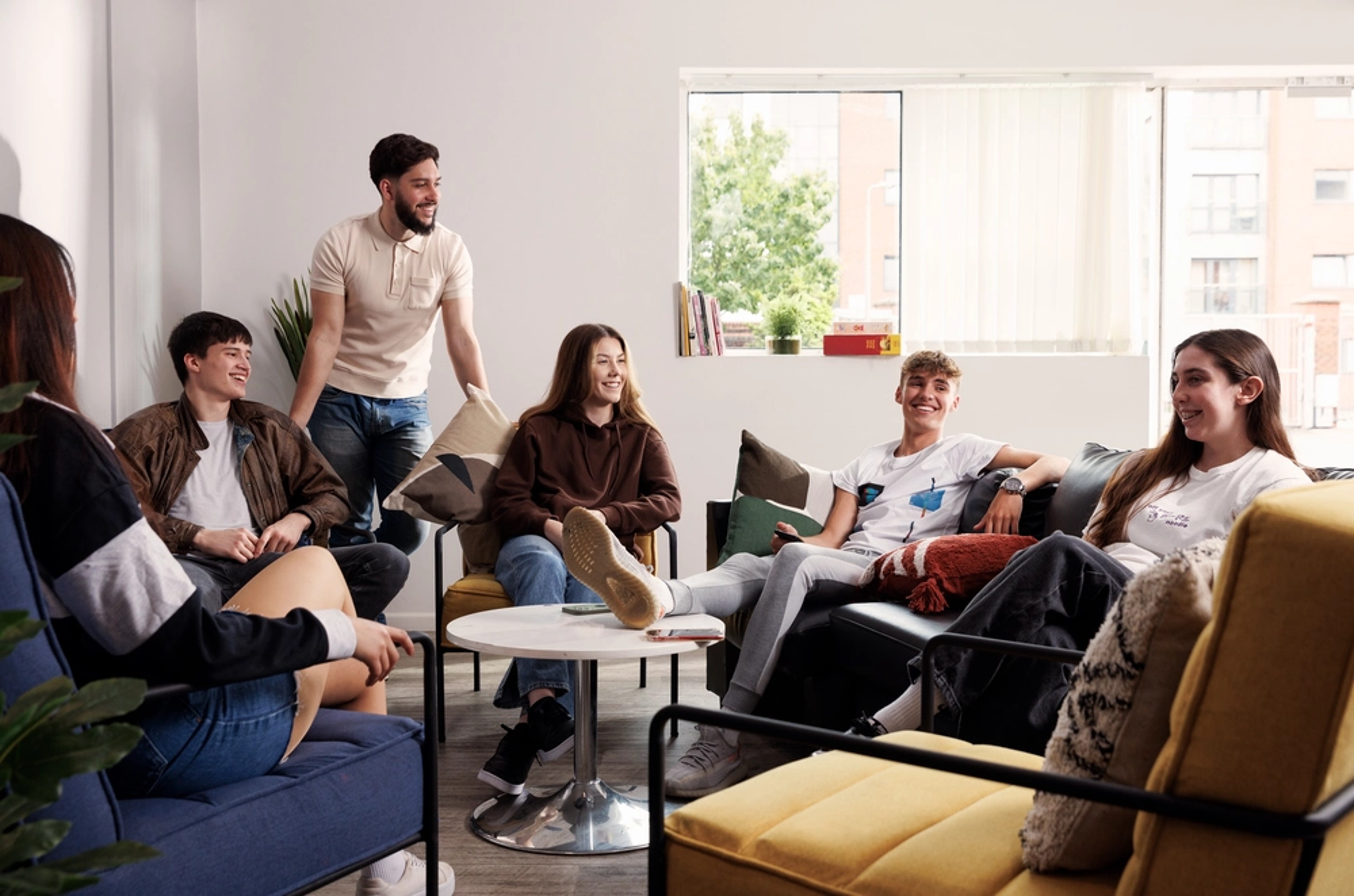 Students in the common room