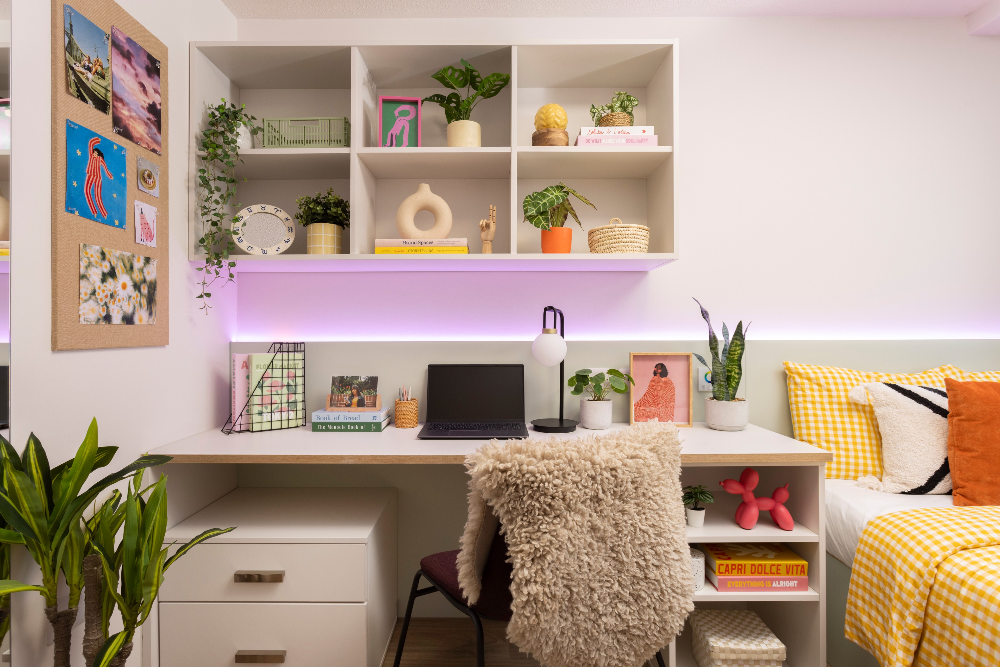 Study area in an en-suite room