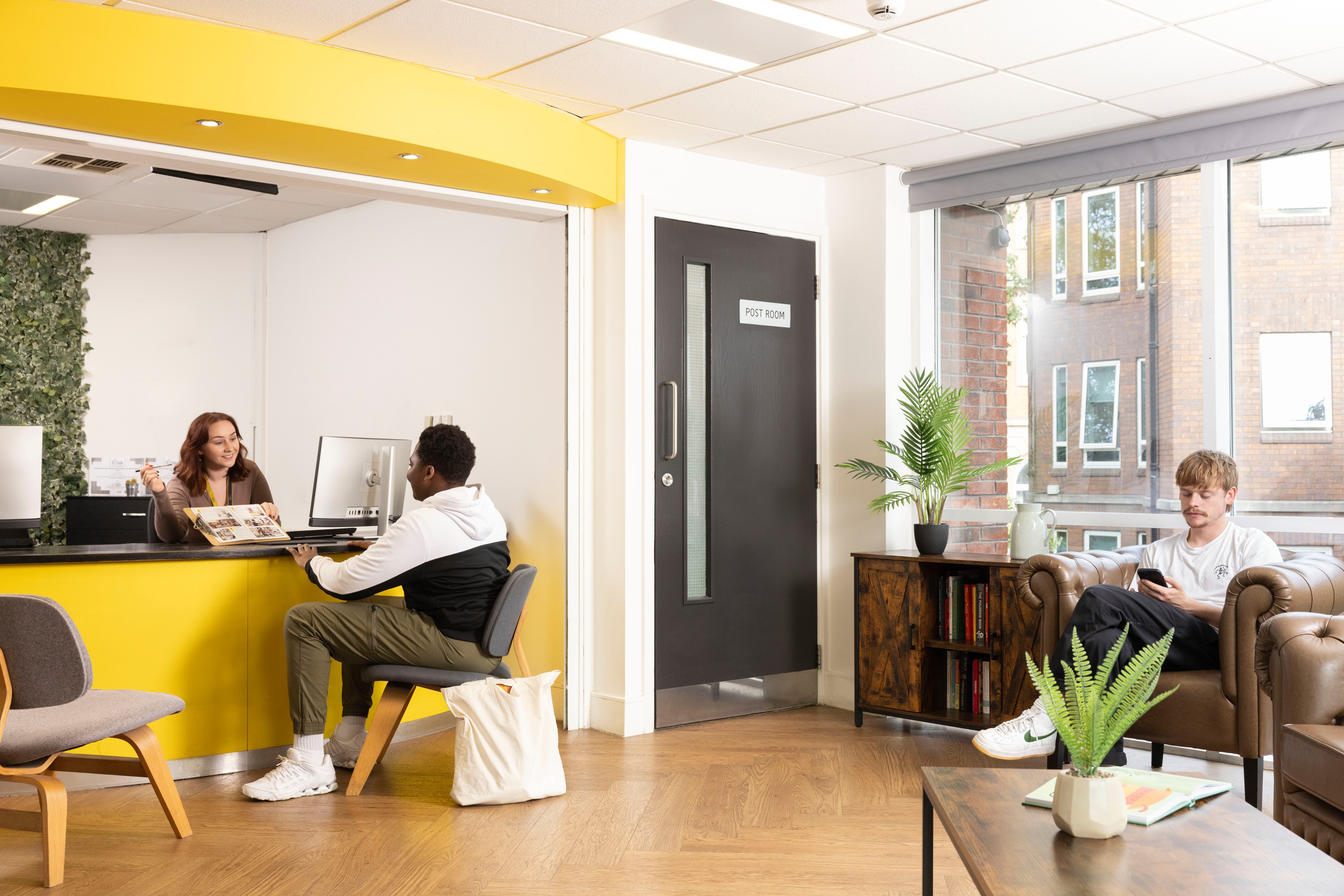 Reception area at Arrad House