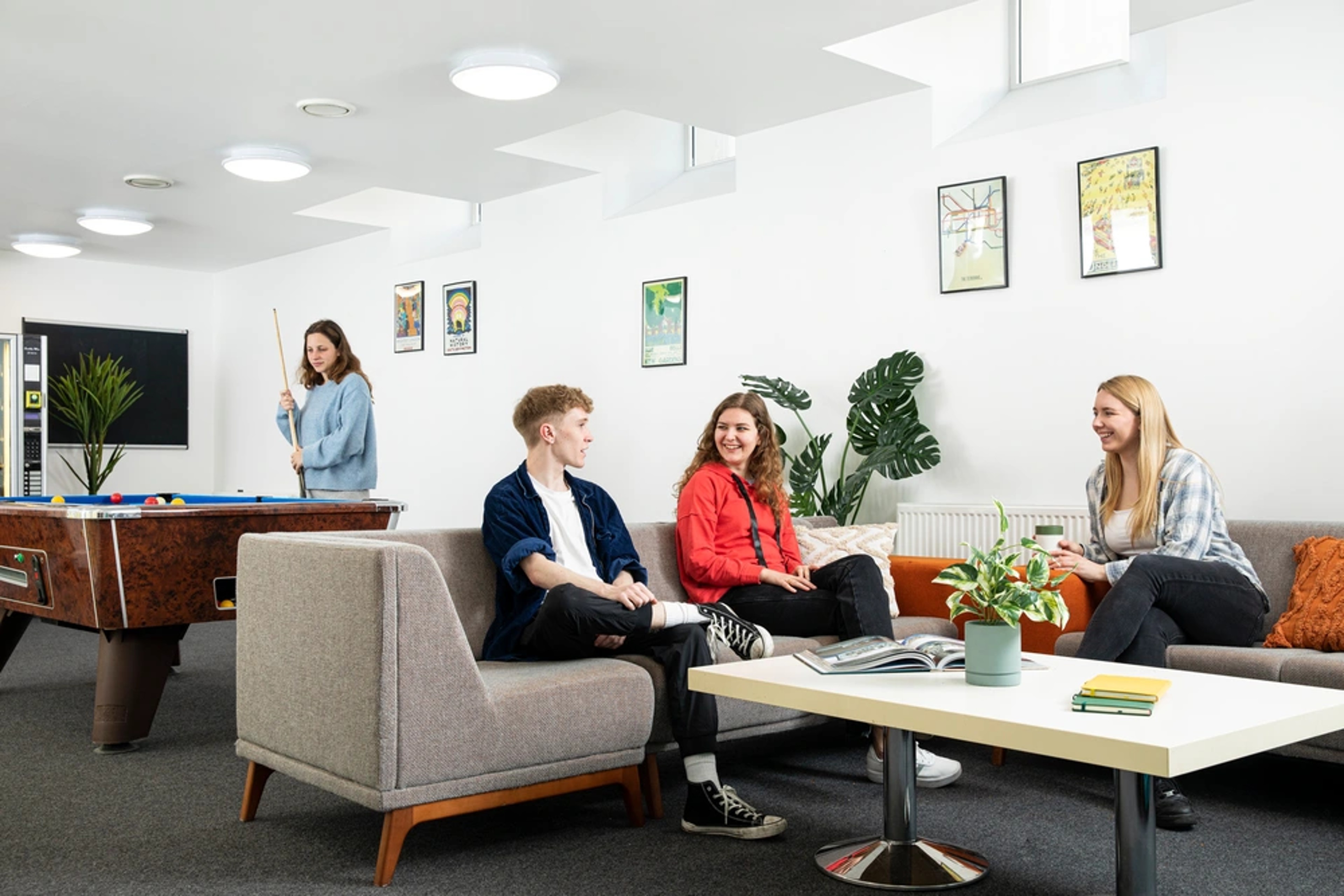 Students in the common room