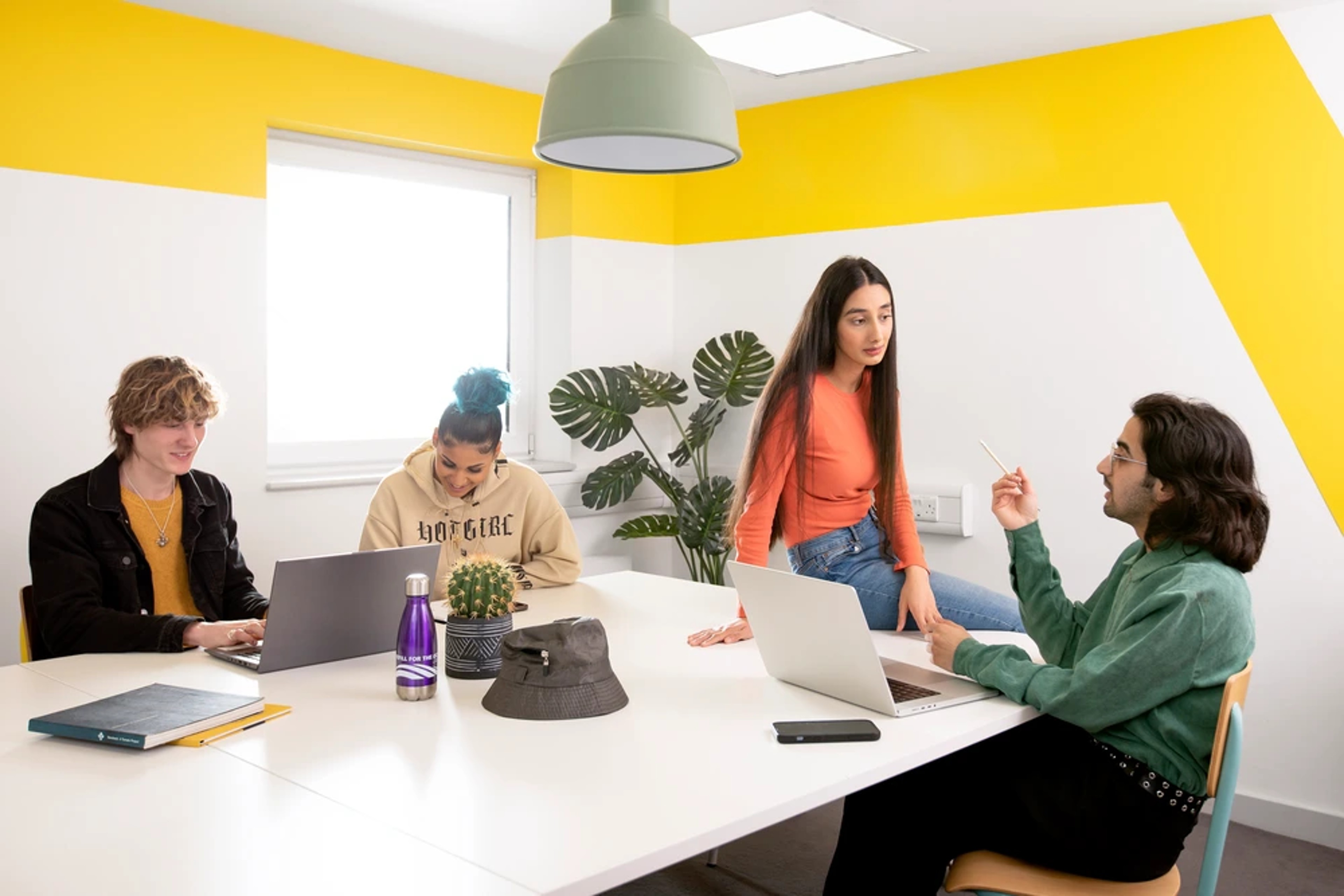 Students in the study area