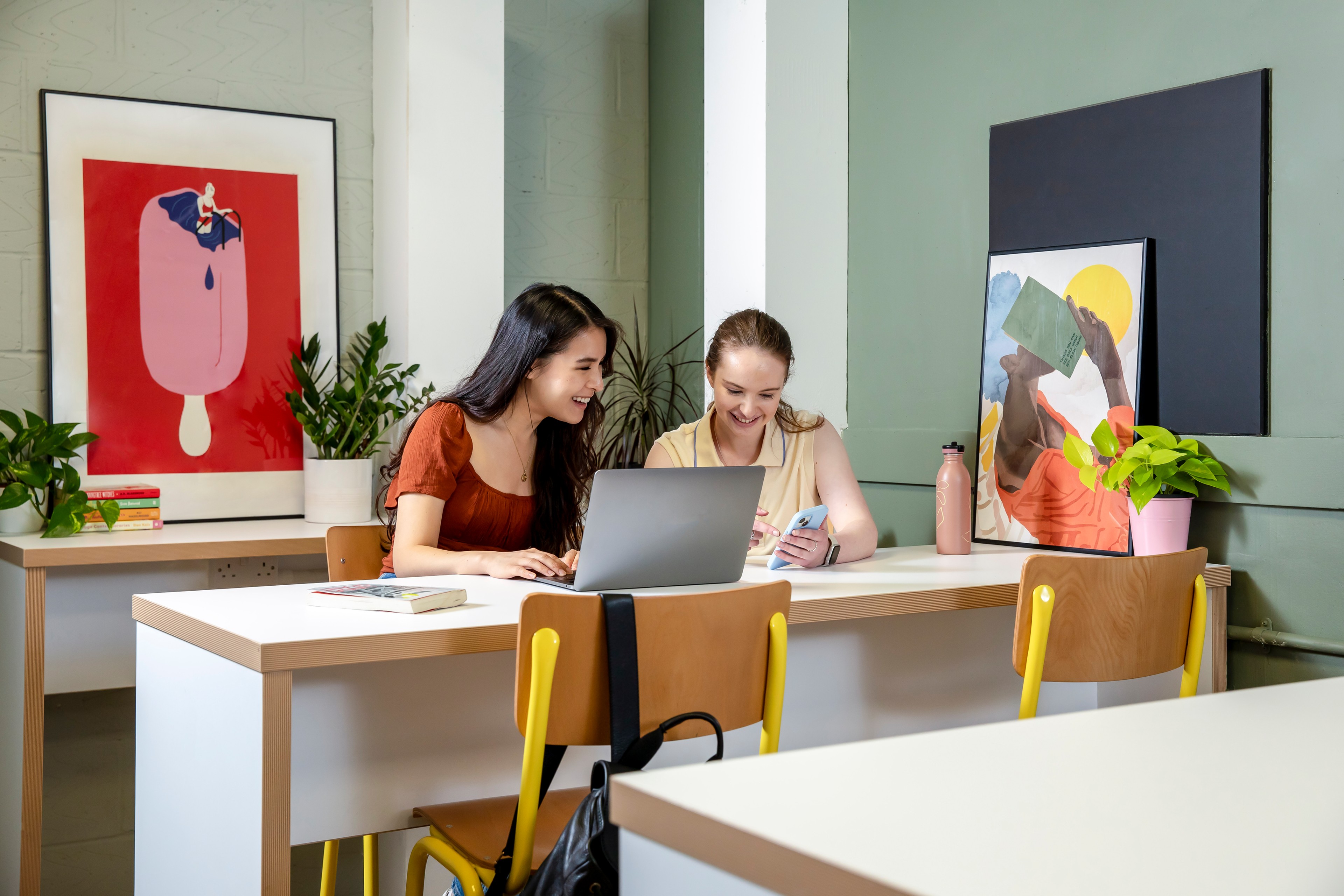 Students in the study area