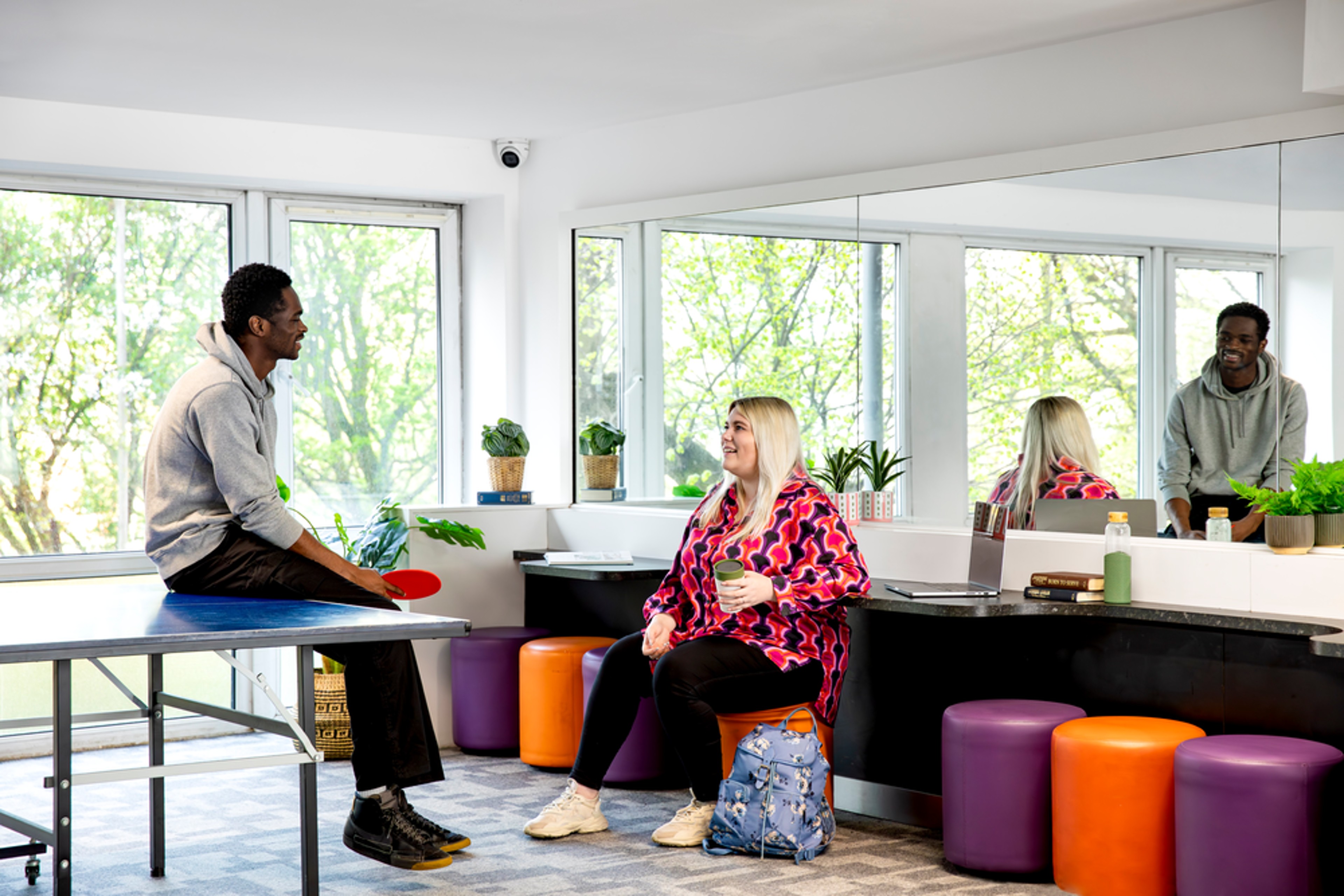 Students in the study area