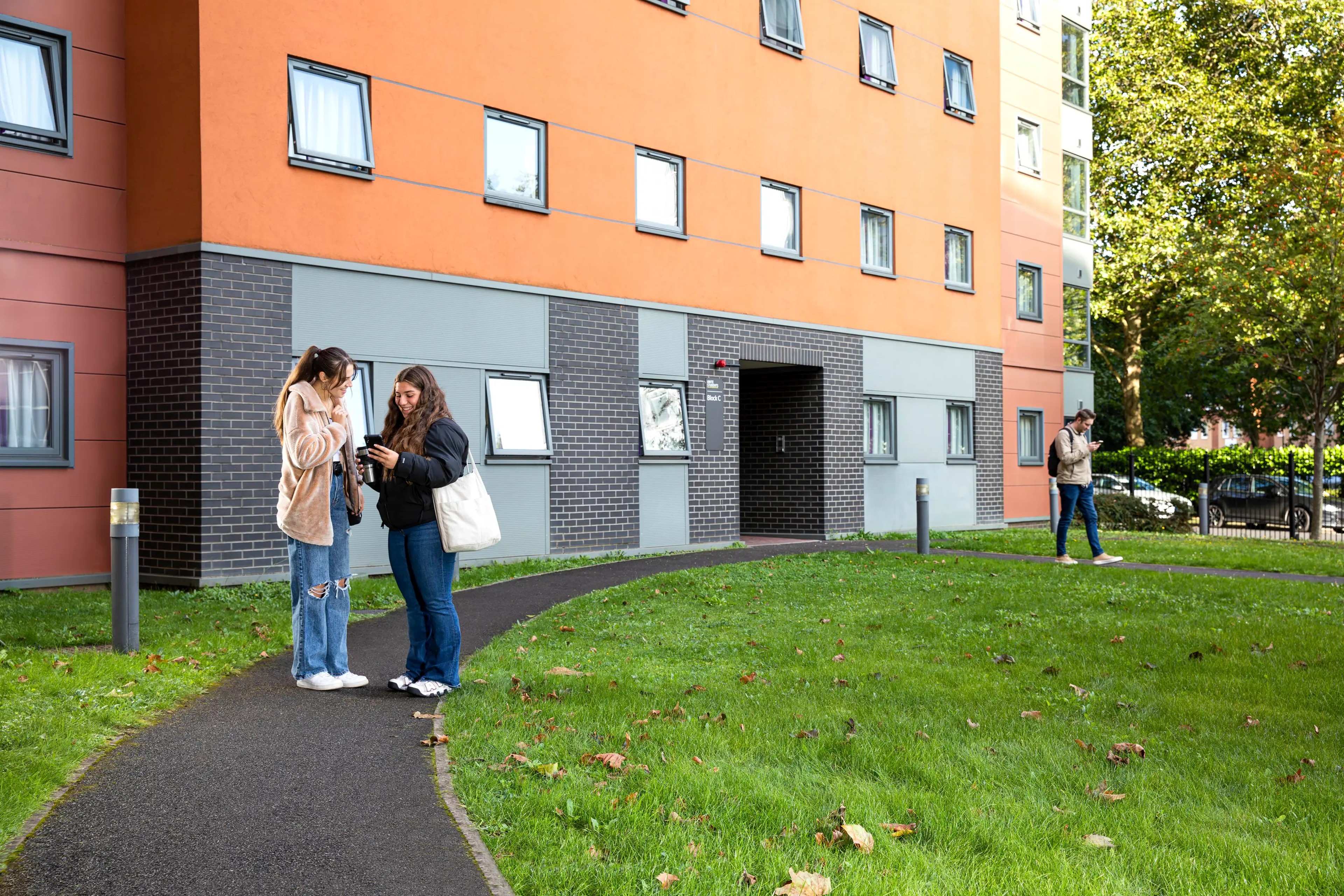 Students in the courtyard