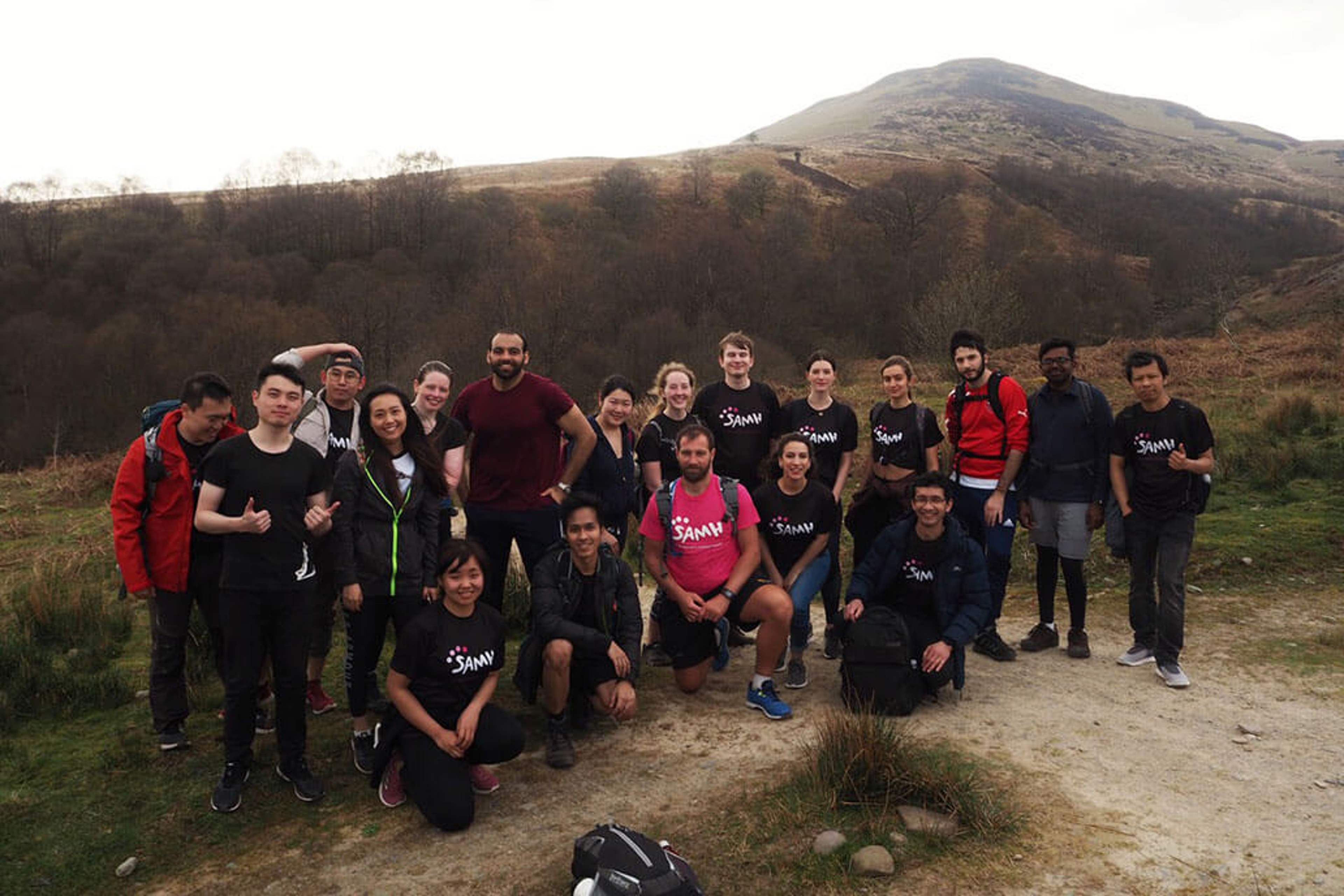 Group of students in countryside
