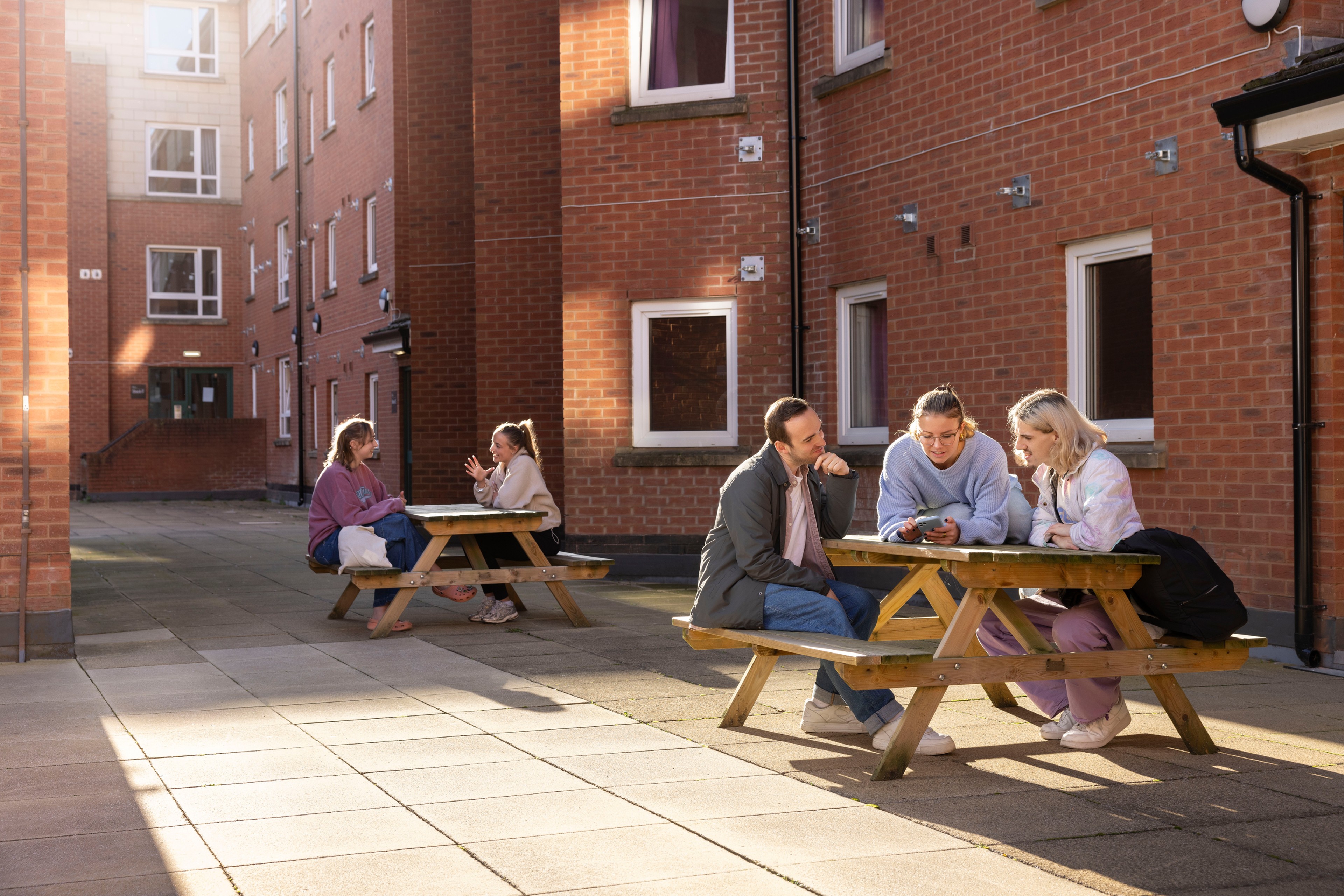 Students in courtyard