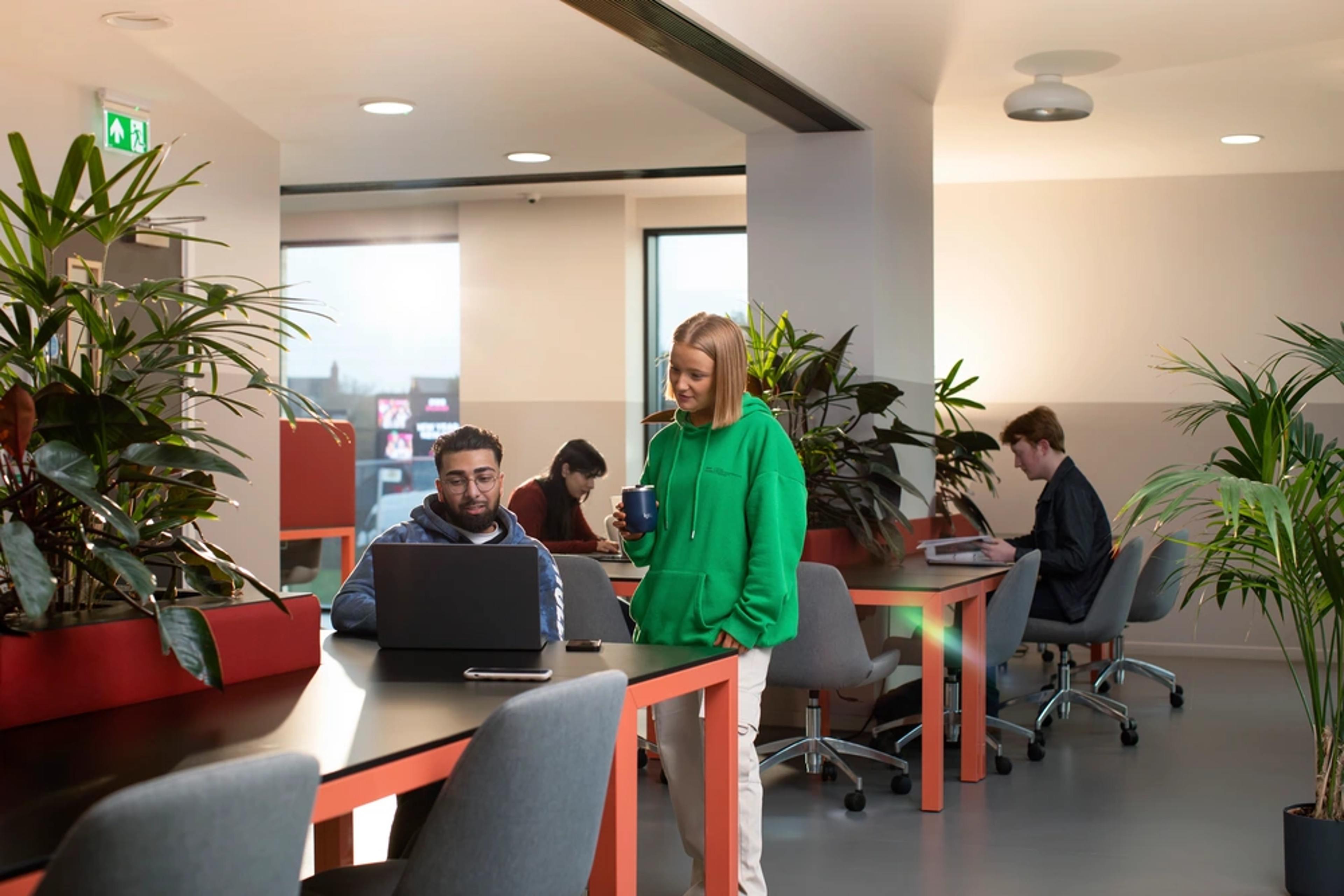 Students in the study room