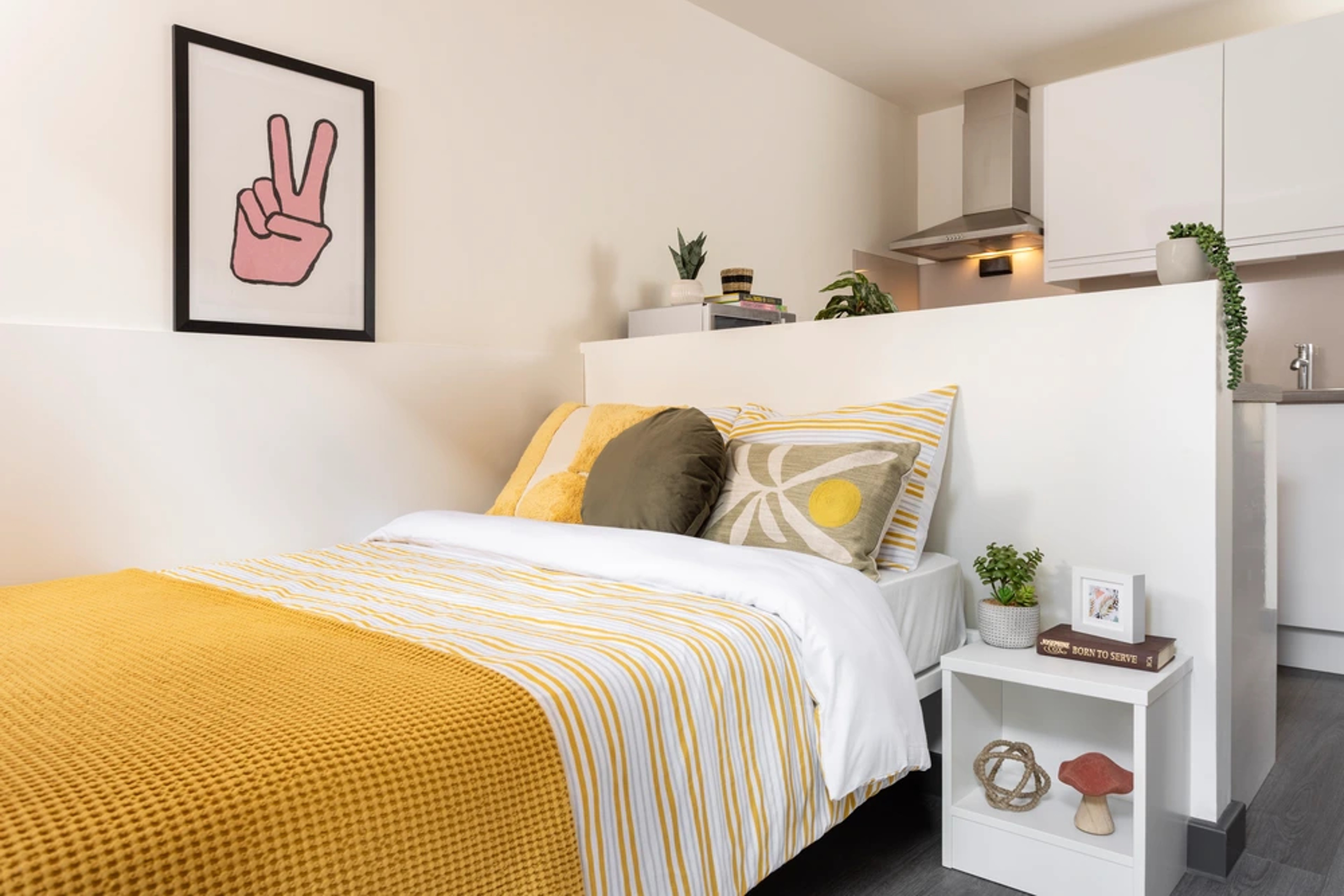 Bed in a Studio room