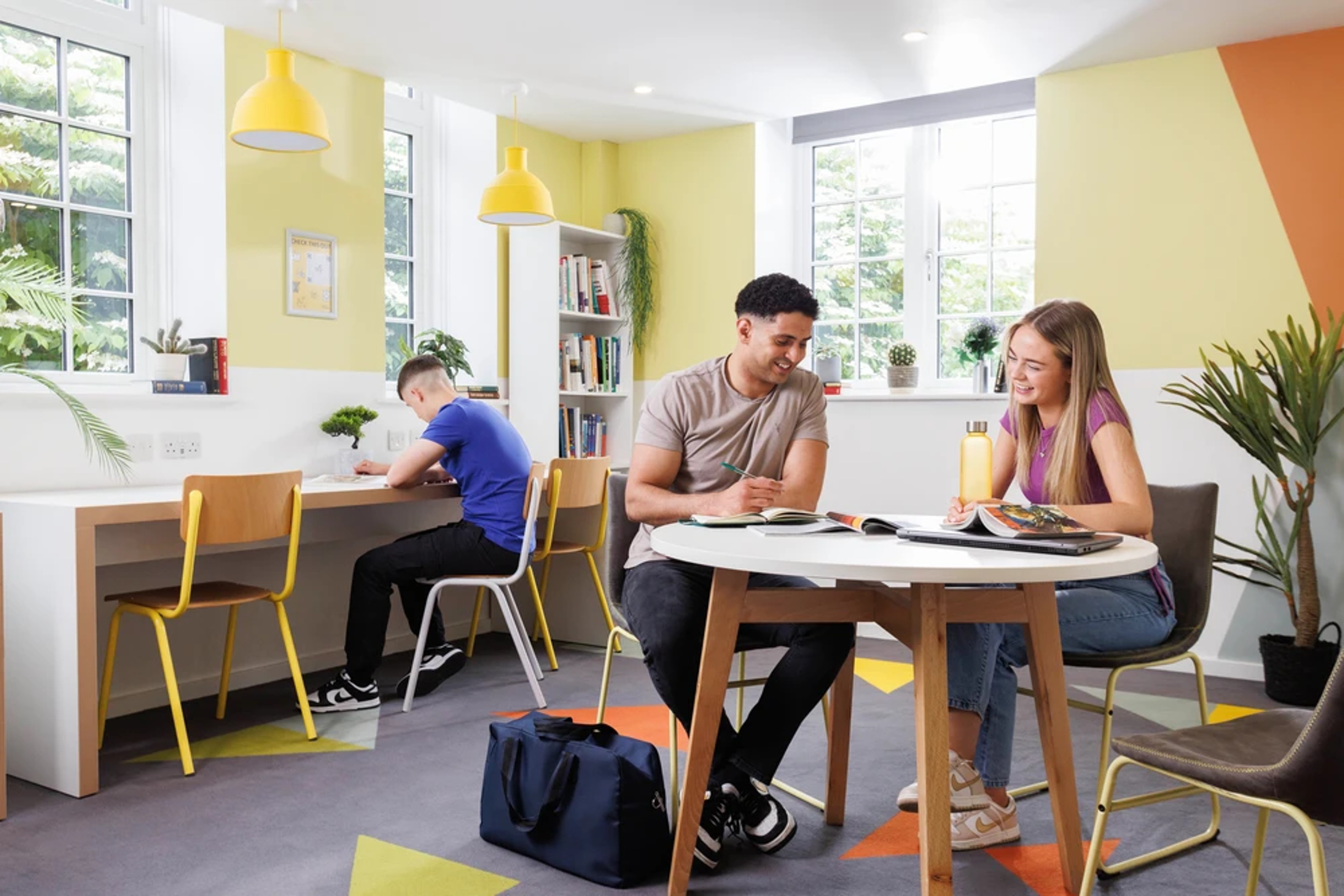 Students in the study area