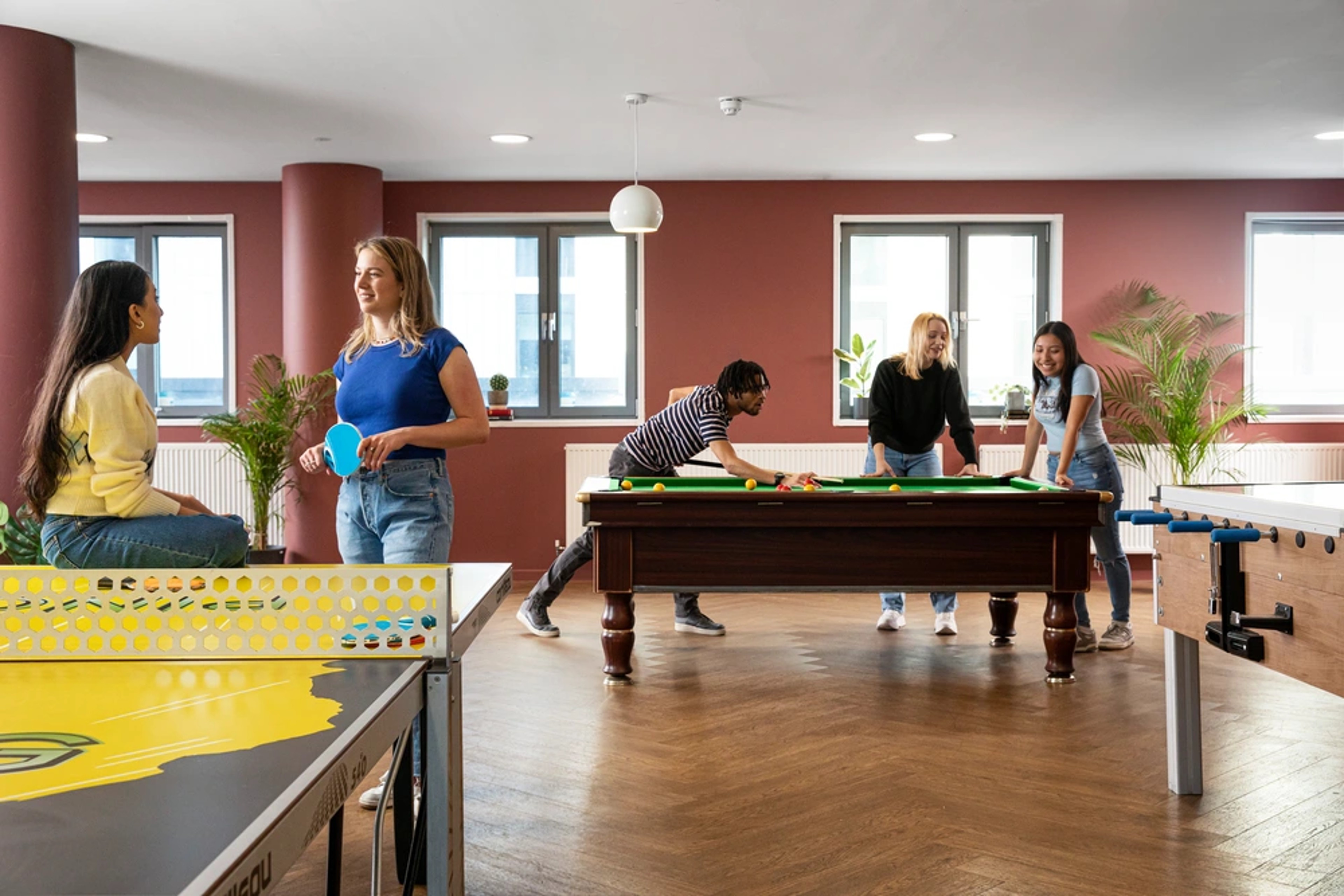 Students in the common room