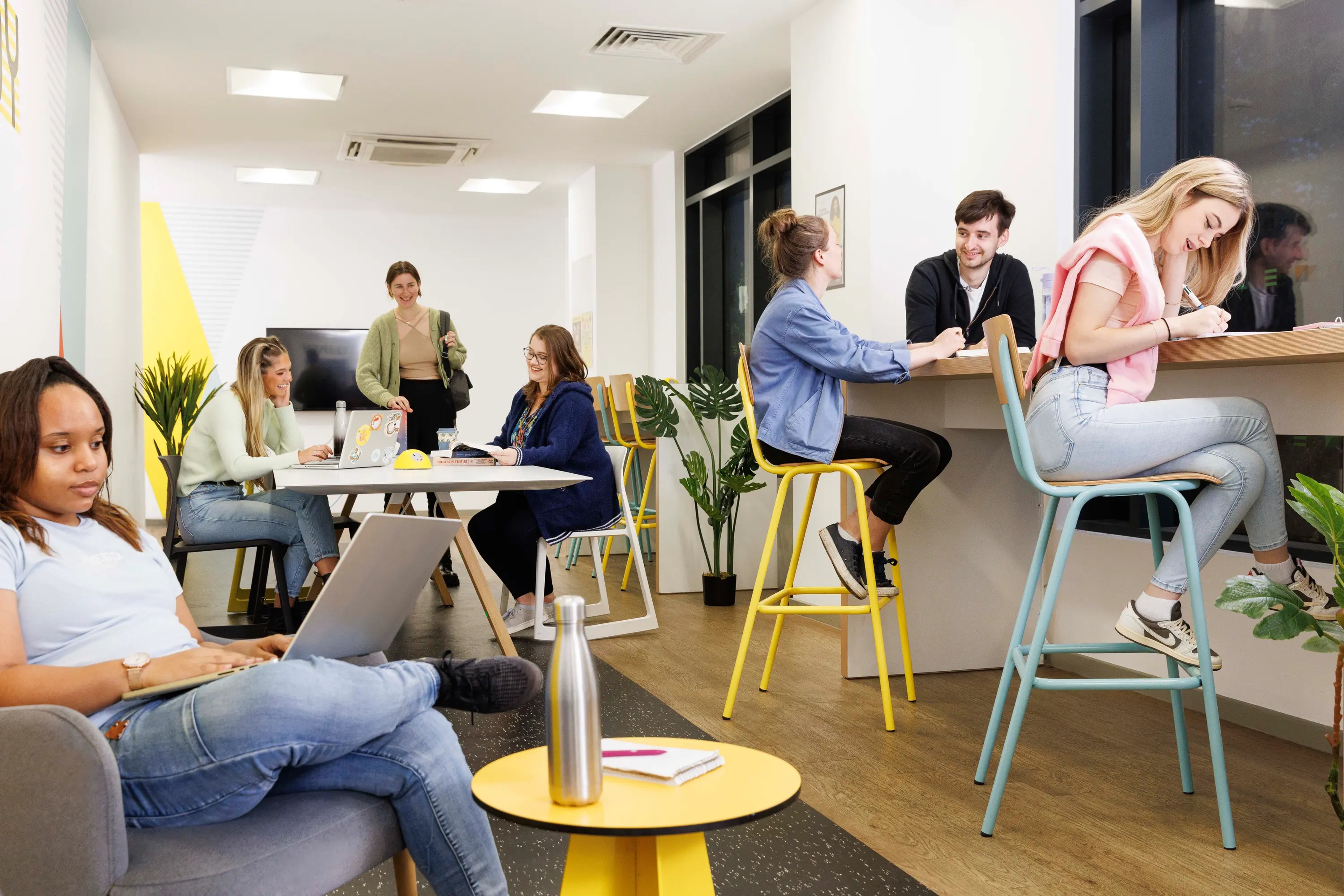 Students in the study area