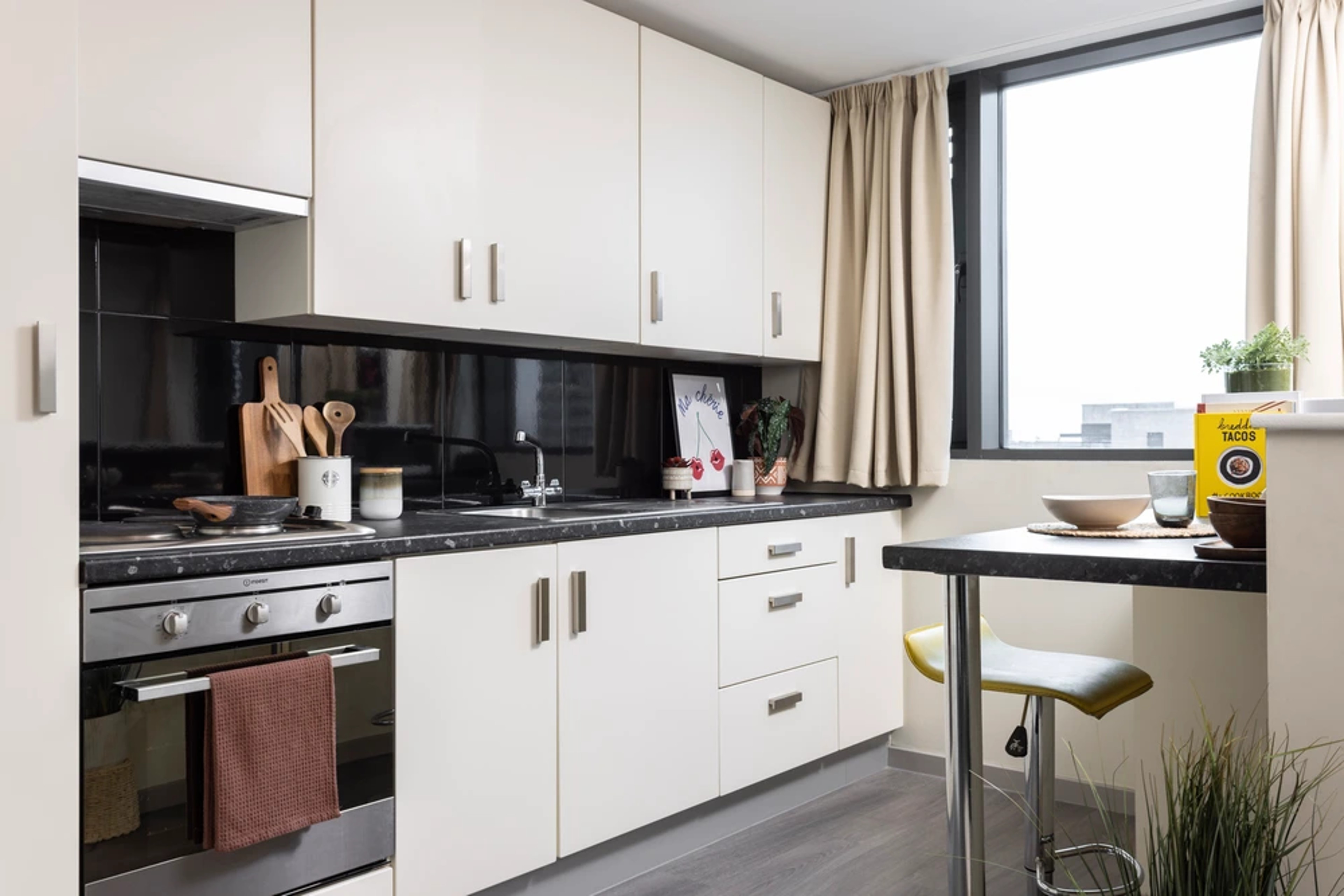 Kitchen in a Studio room