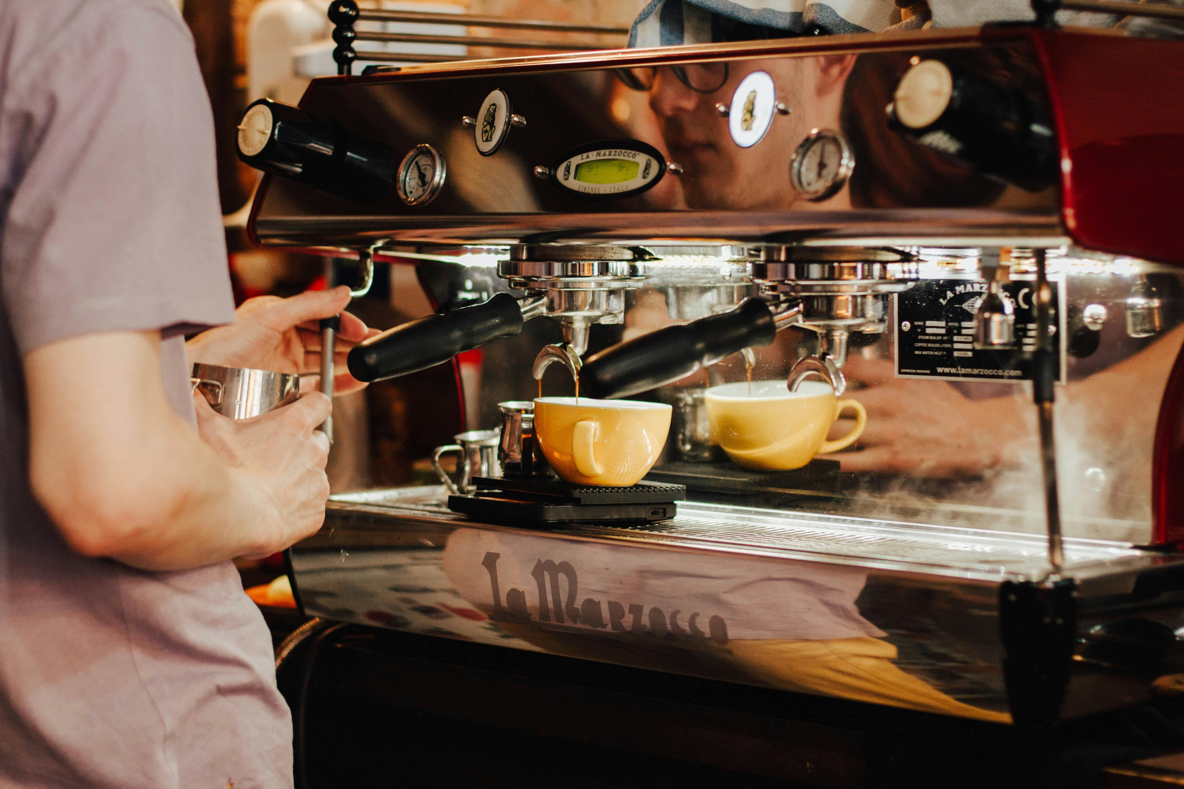 Somebody making a coffee