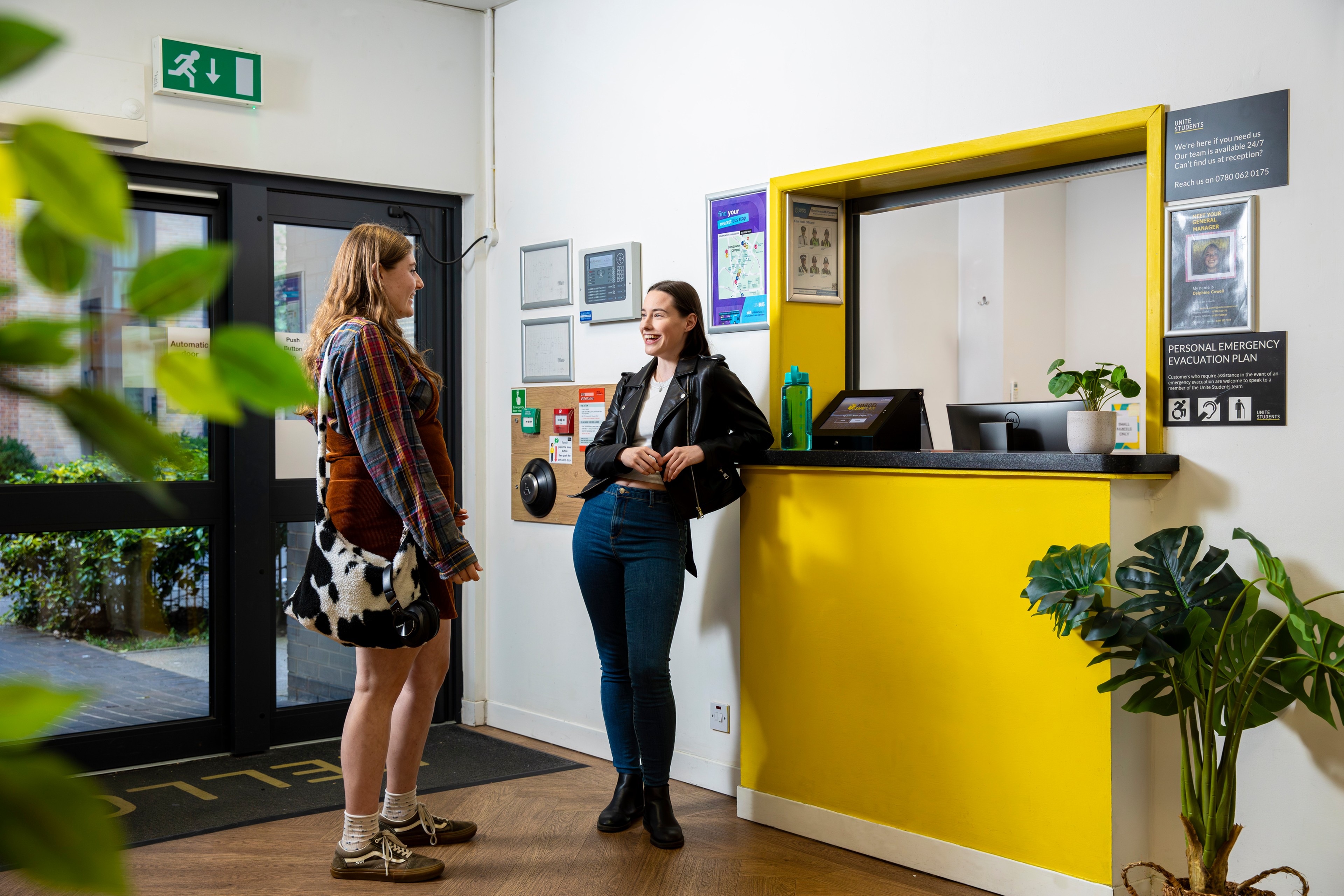 Reception desk at Purbeck House