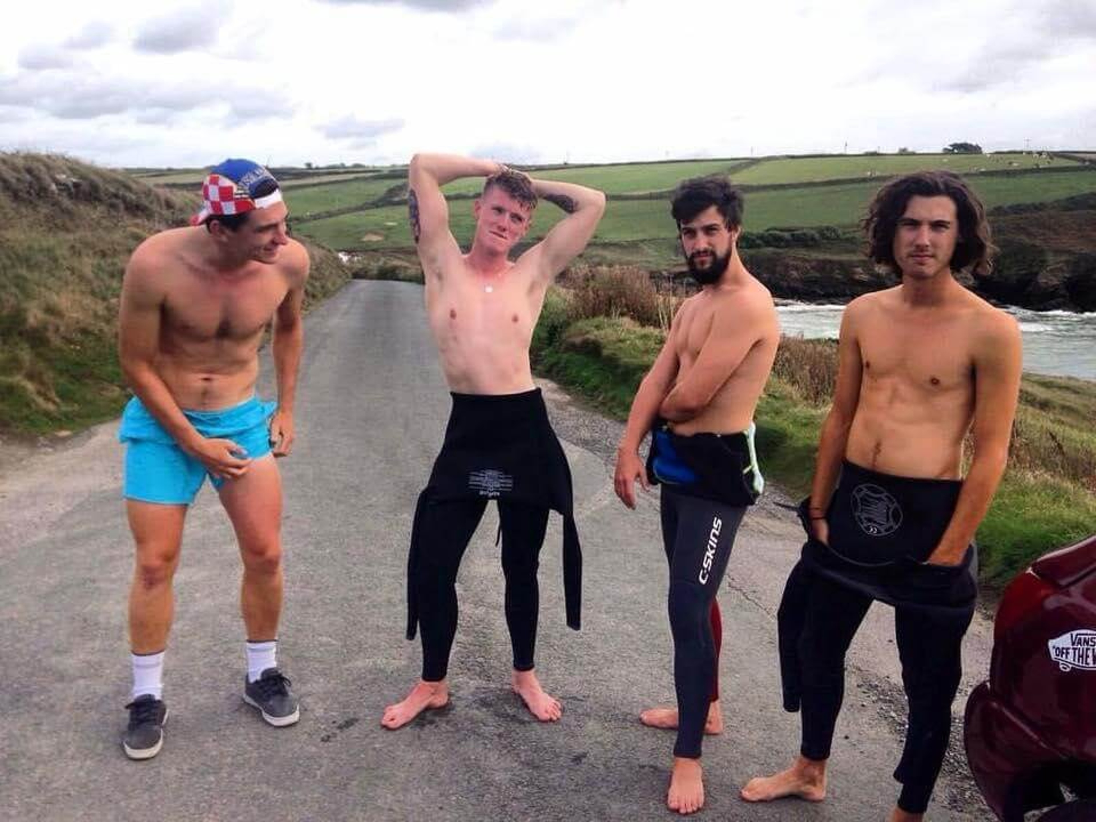 Group photo of Danny and friends