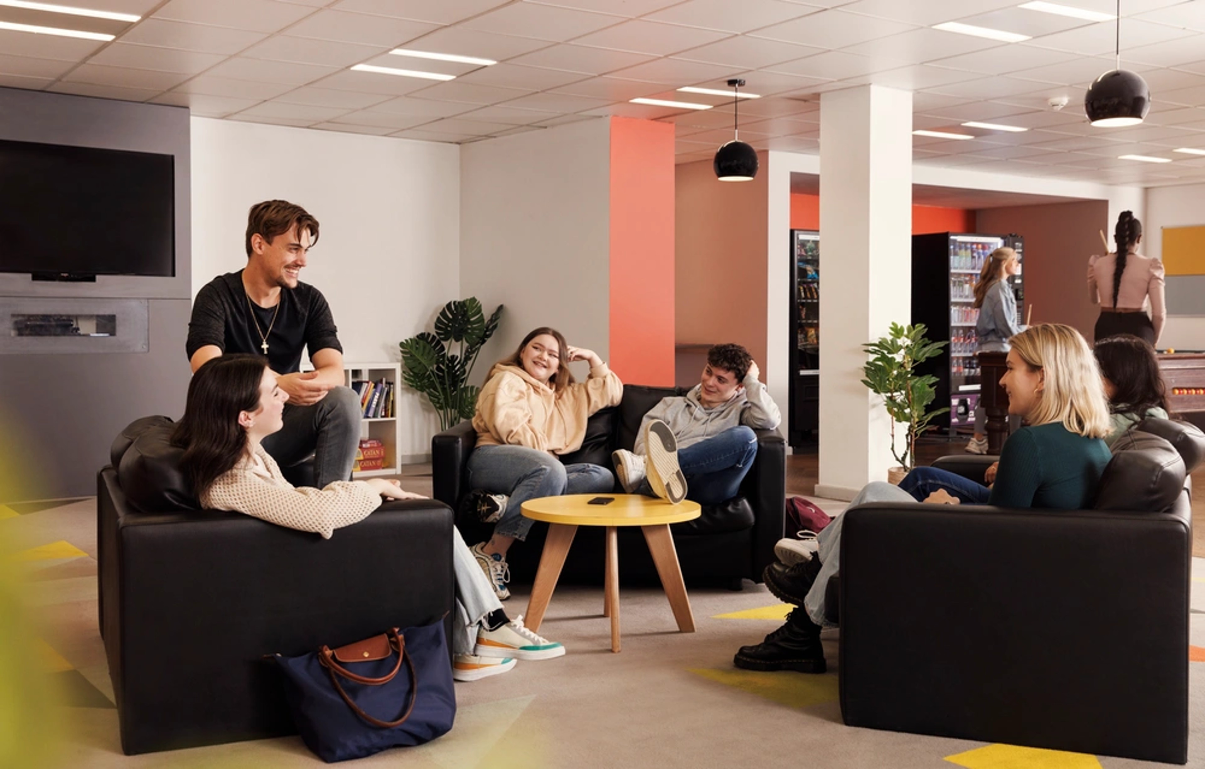Students in the common room