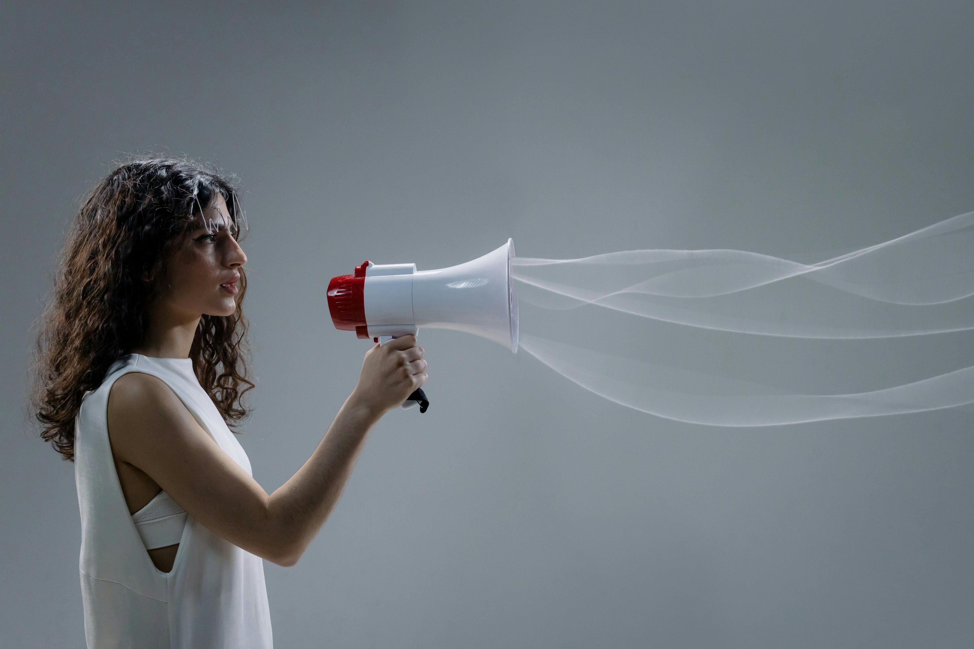 Girl with megaphone