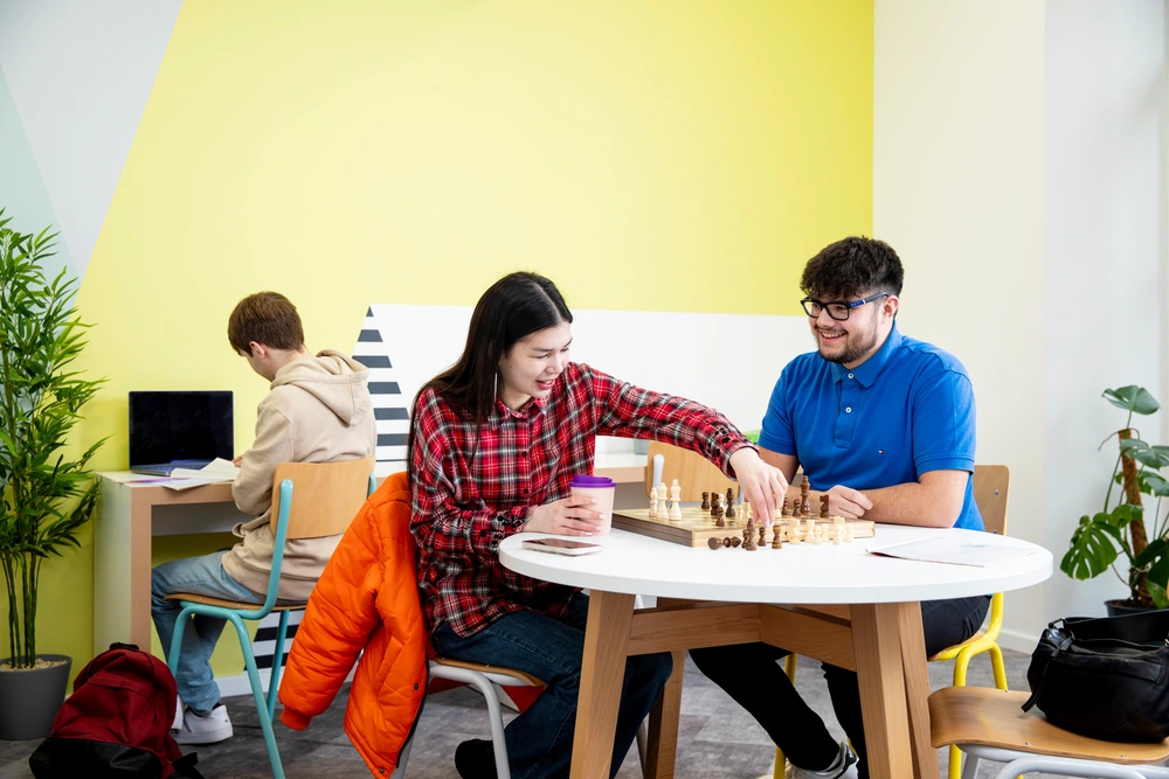 Students in the study area
