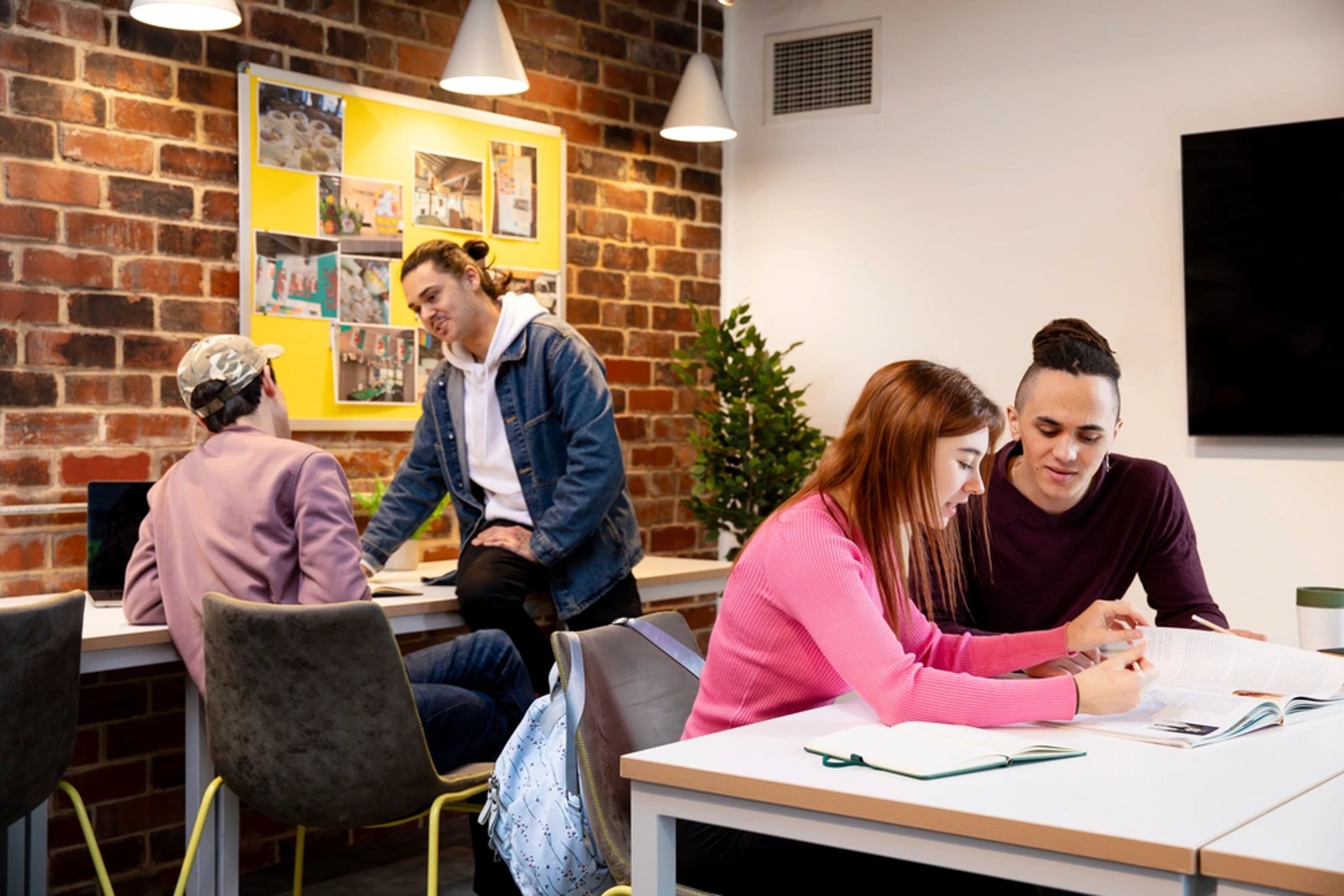 Students using the study room