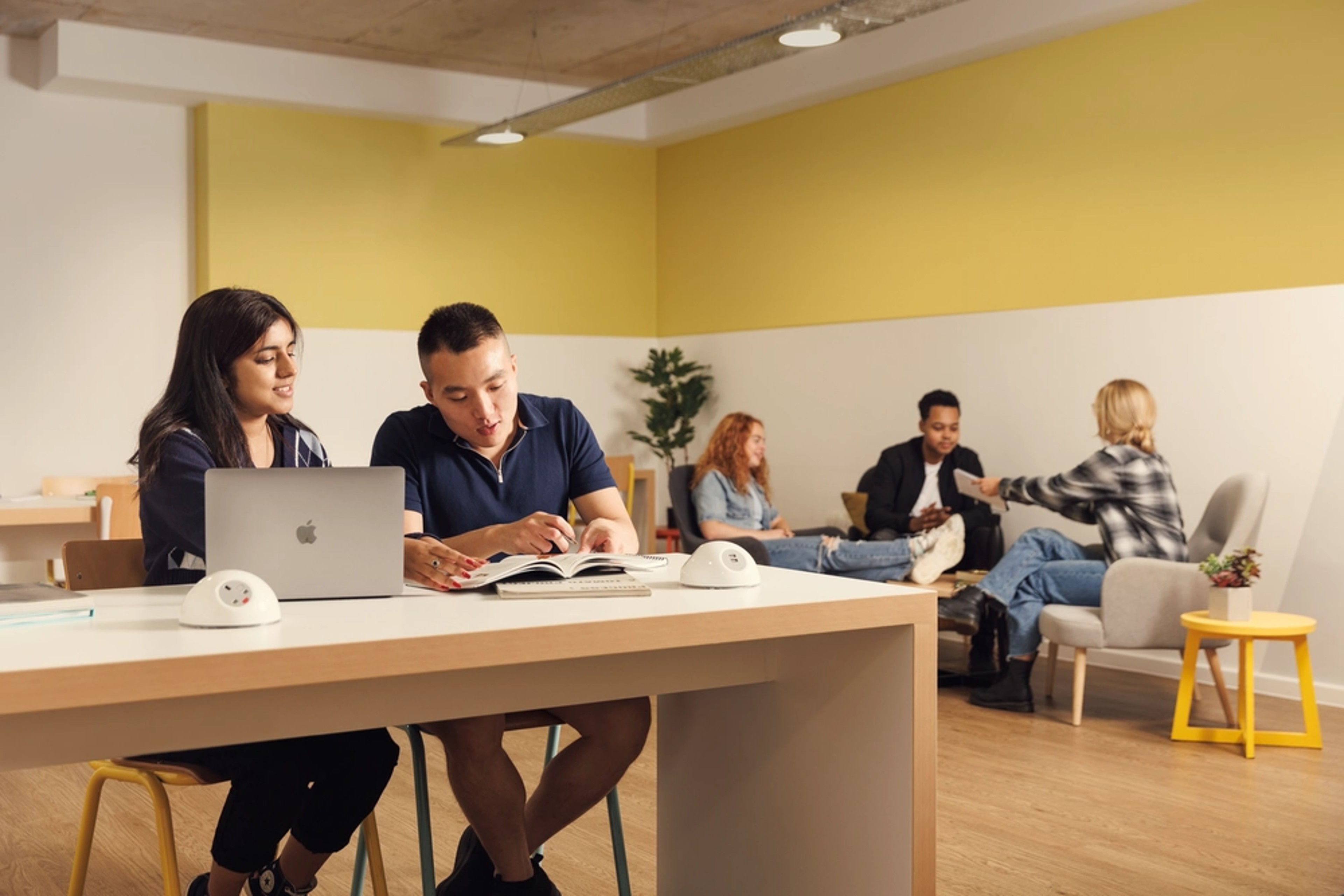 Students in the study area